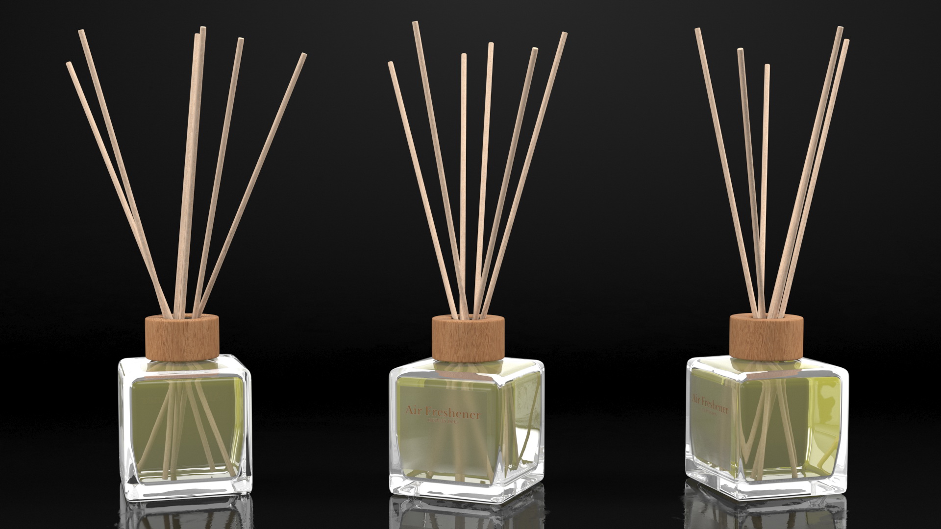 3D Stick Air Freshener Yellow