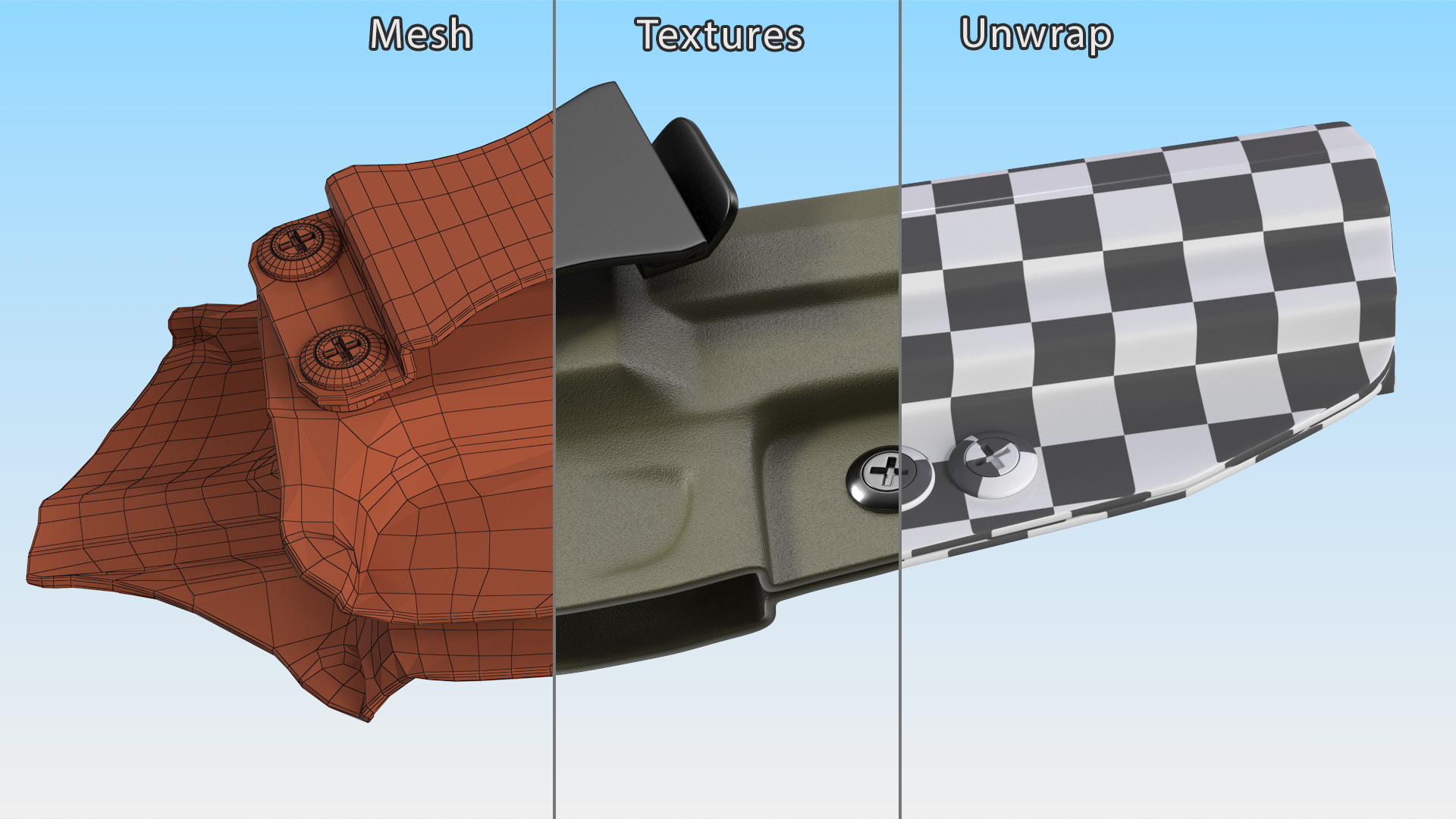 Holster Beretta Kydex Green 3D