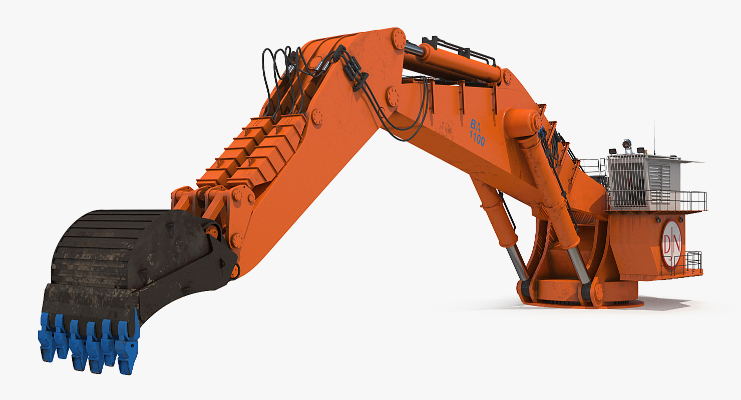 Backhoe Dredger Backacter 1100 Rigged 3D
