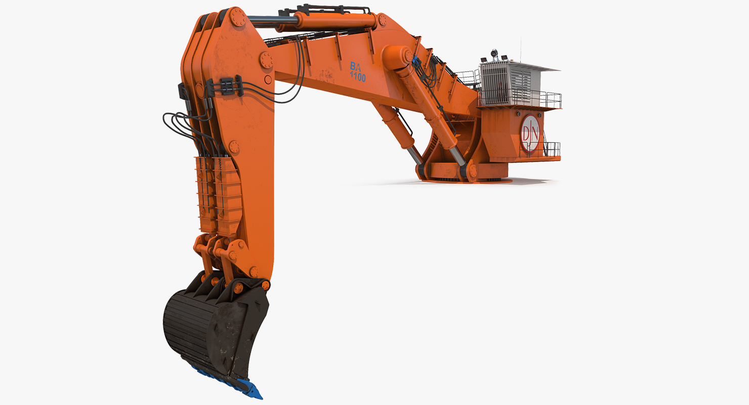 Backhoe Dredger Backacter 1100 Rigged 3D