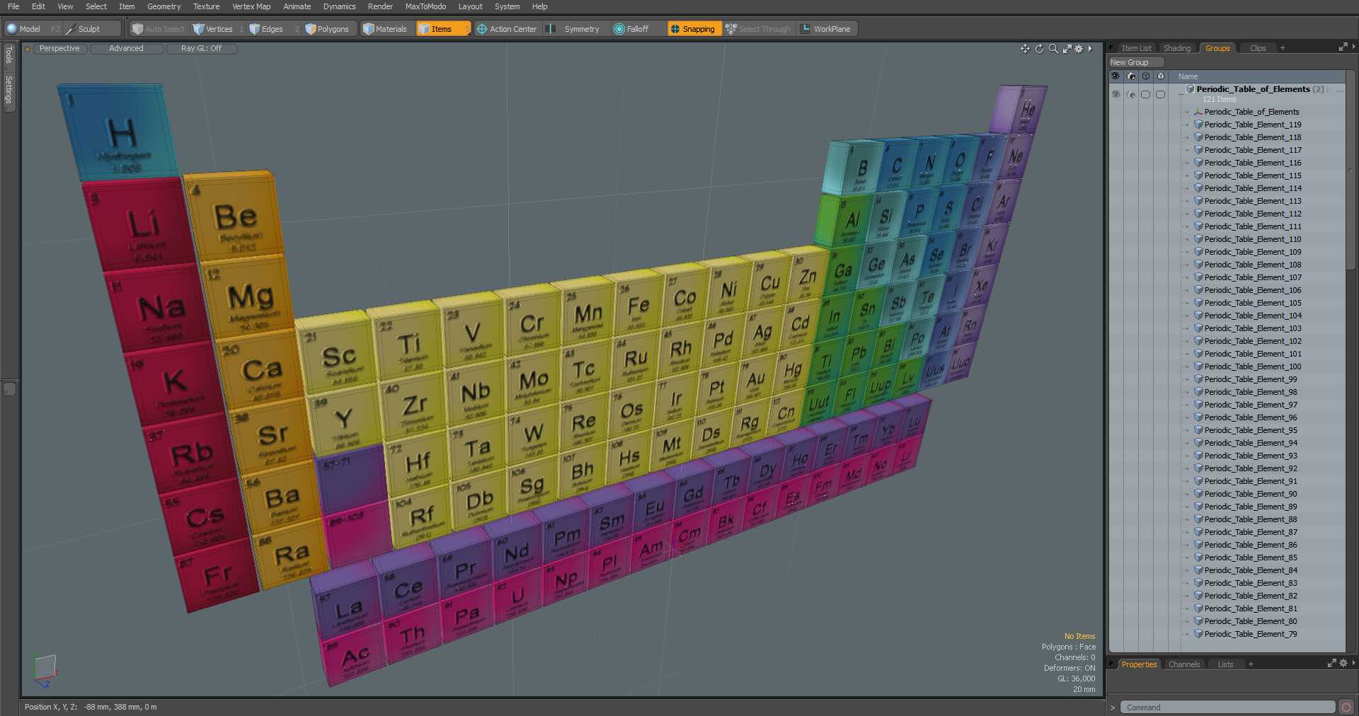 3D Periodic Table of Elements