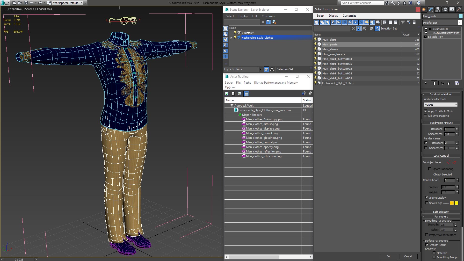 3D model Fashionable Style Clothes