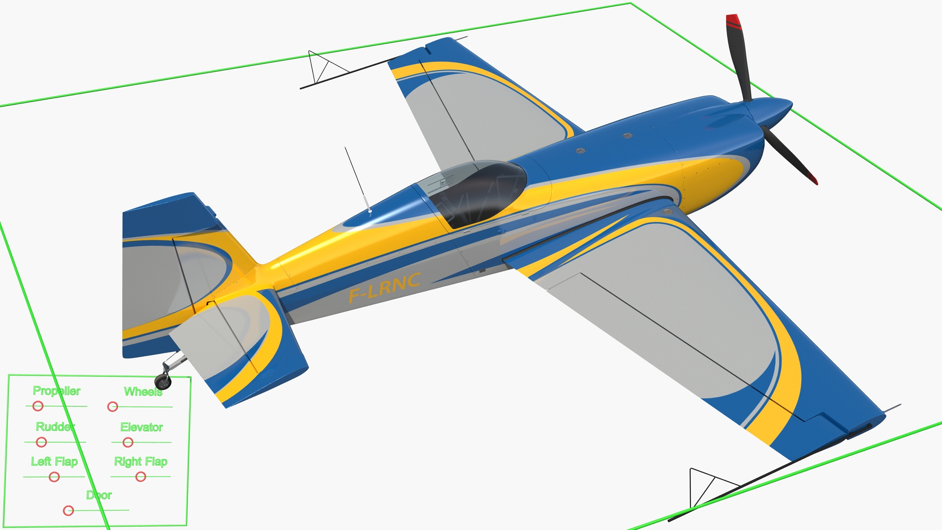 3D Extra EA300 Aerobatic Monoplane Rigged model