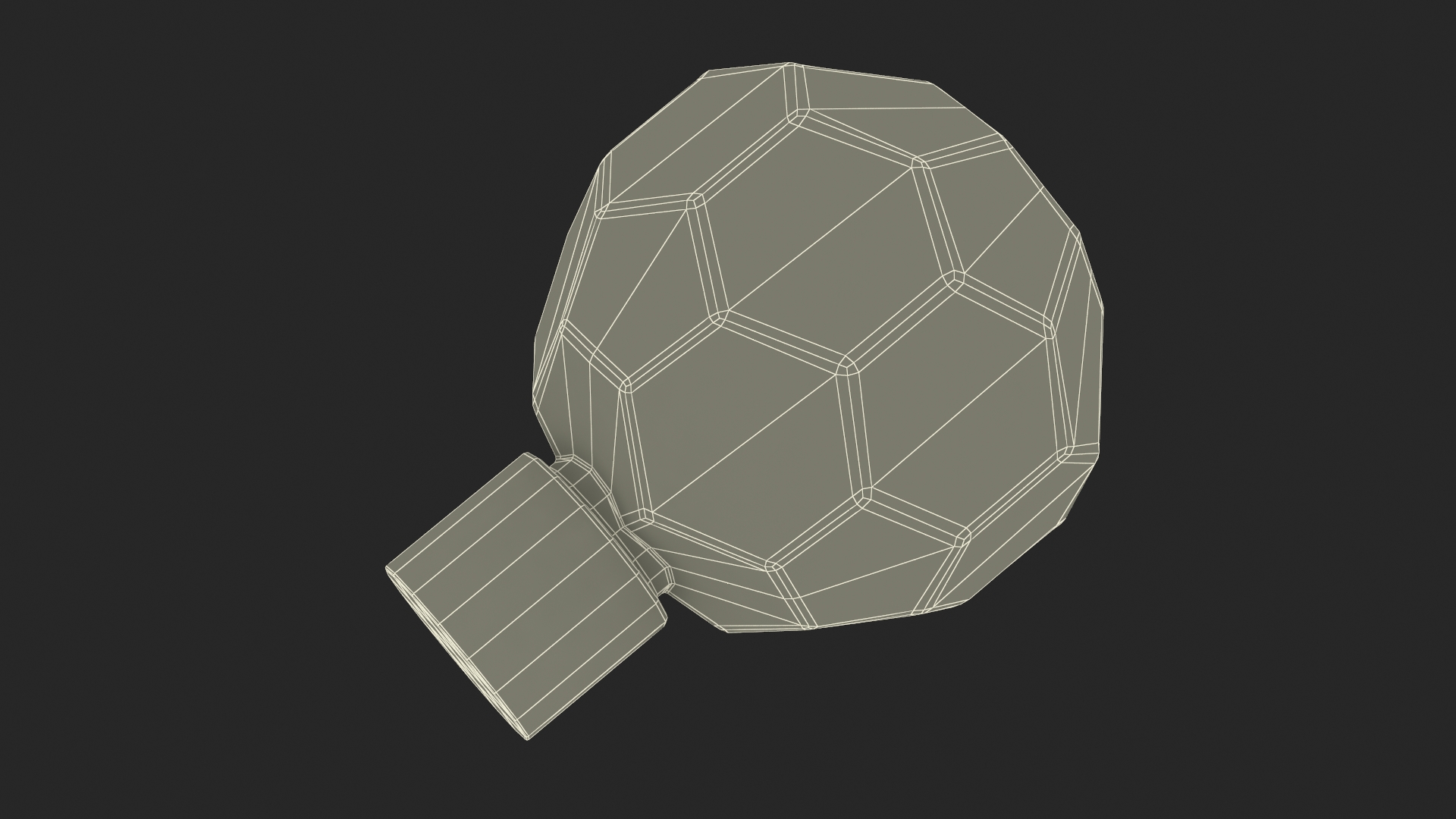 Kitchen Cabinet Handle Knob Spherical Silver 3D model