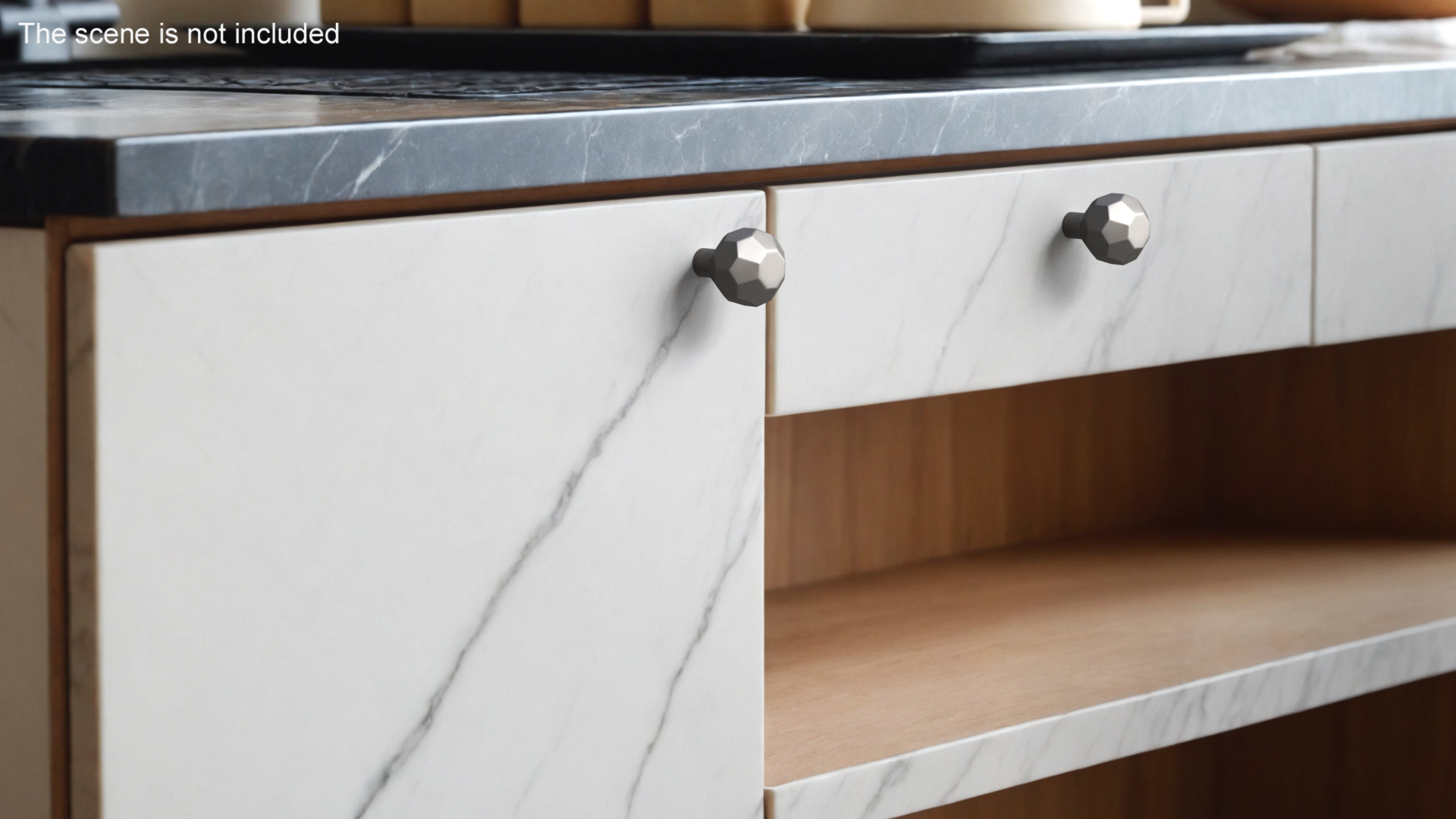 Kitchen Cabinet Handle Knob Spherical Silver 3D model