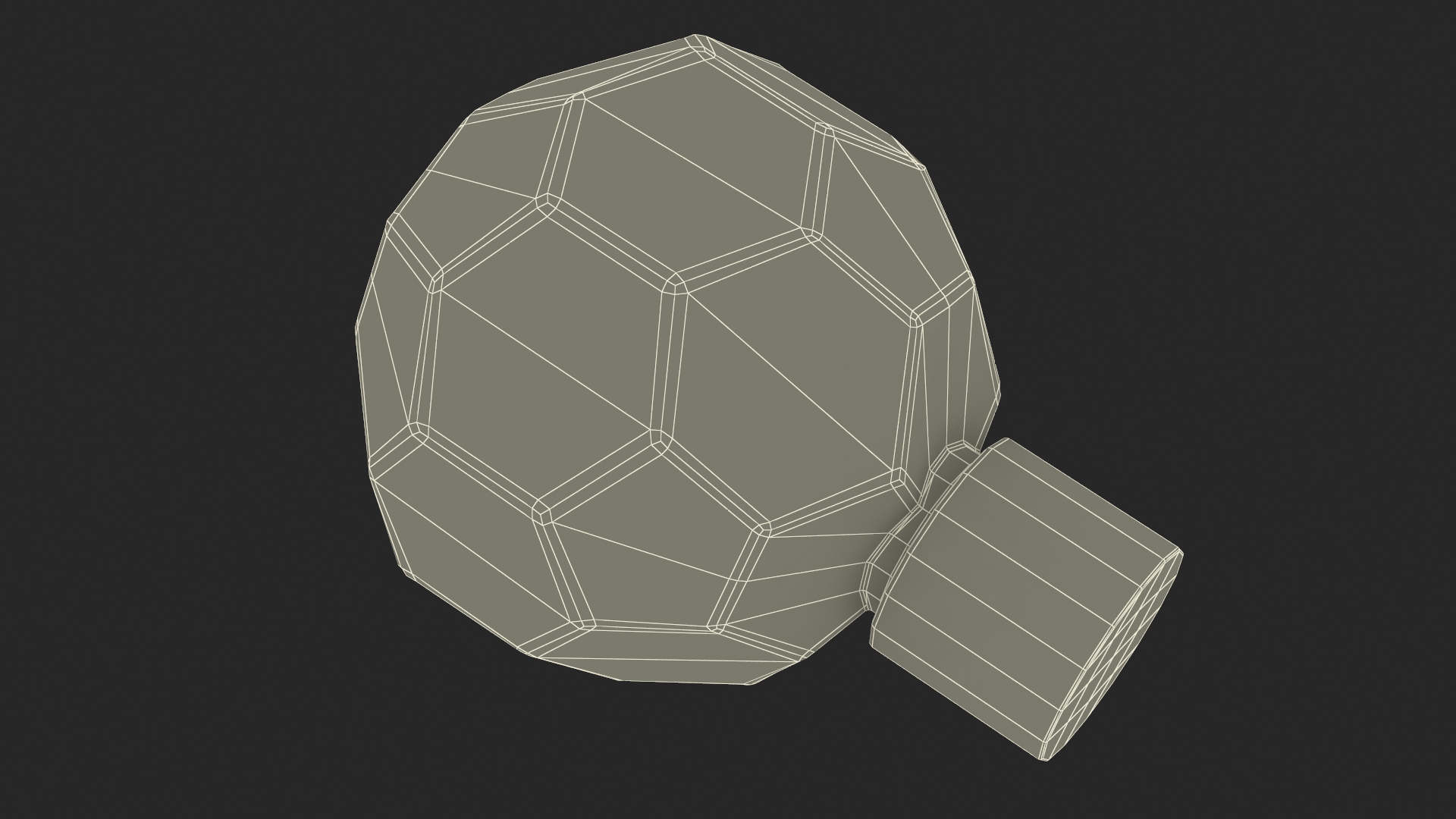 Kitchen Cabinet Handle Knob Spherical Silver 3D model