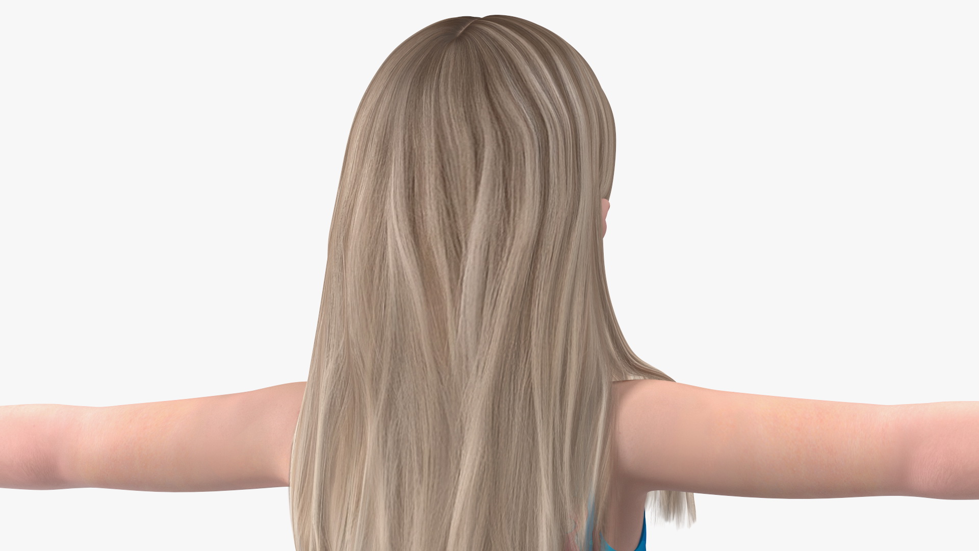 3D Child Girl Beach Style Rigged for Cinema 4D model