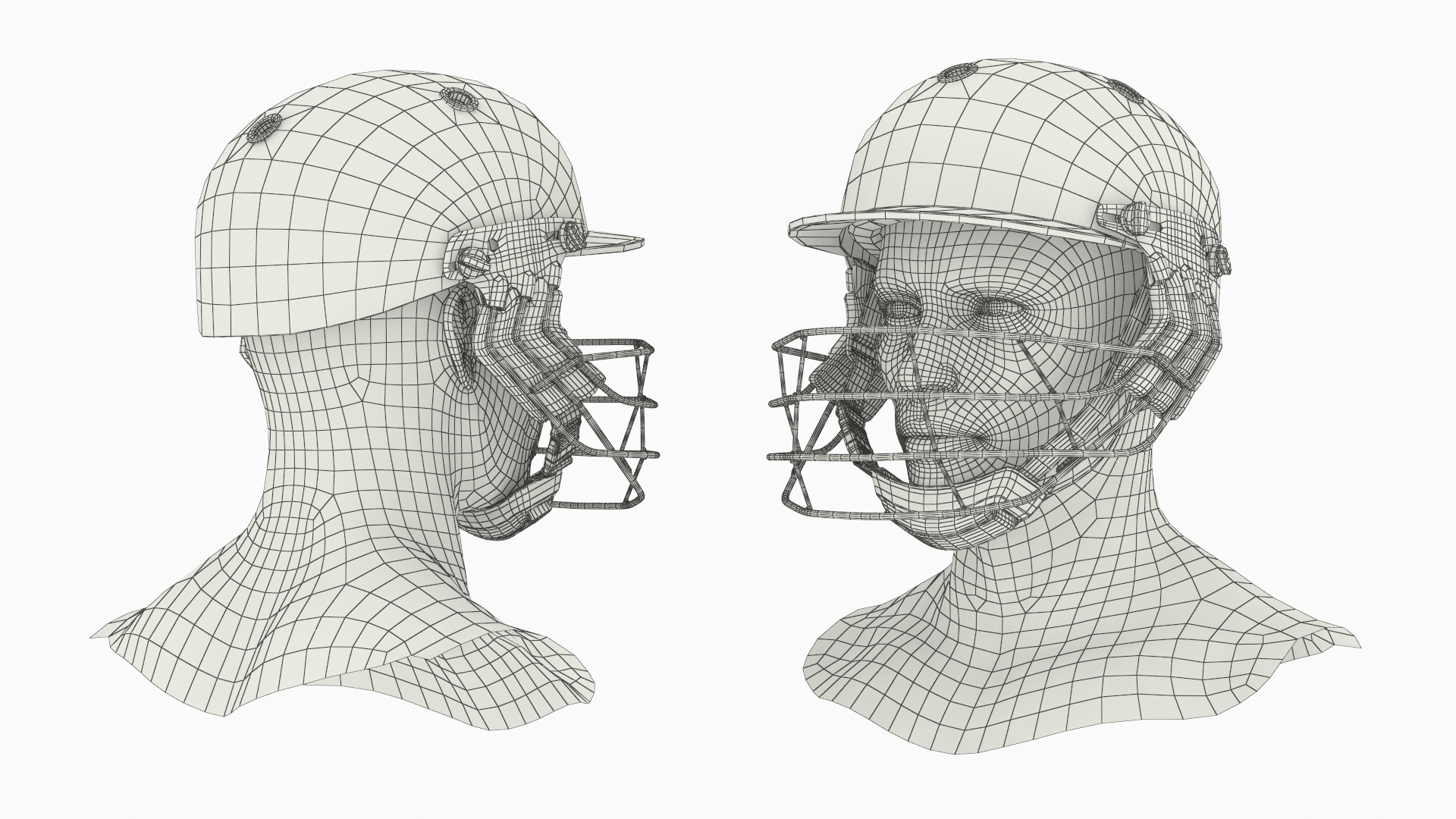 Cricket Helmet on Man Head with Face Guard, view 8