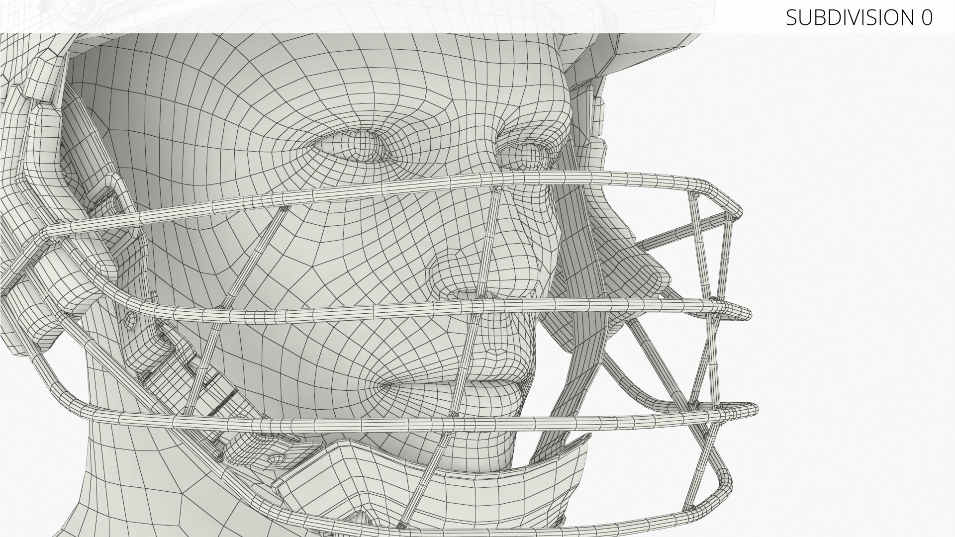 Cricket Helmet on Man Head with Face Guard, view 6