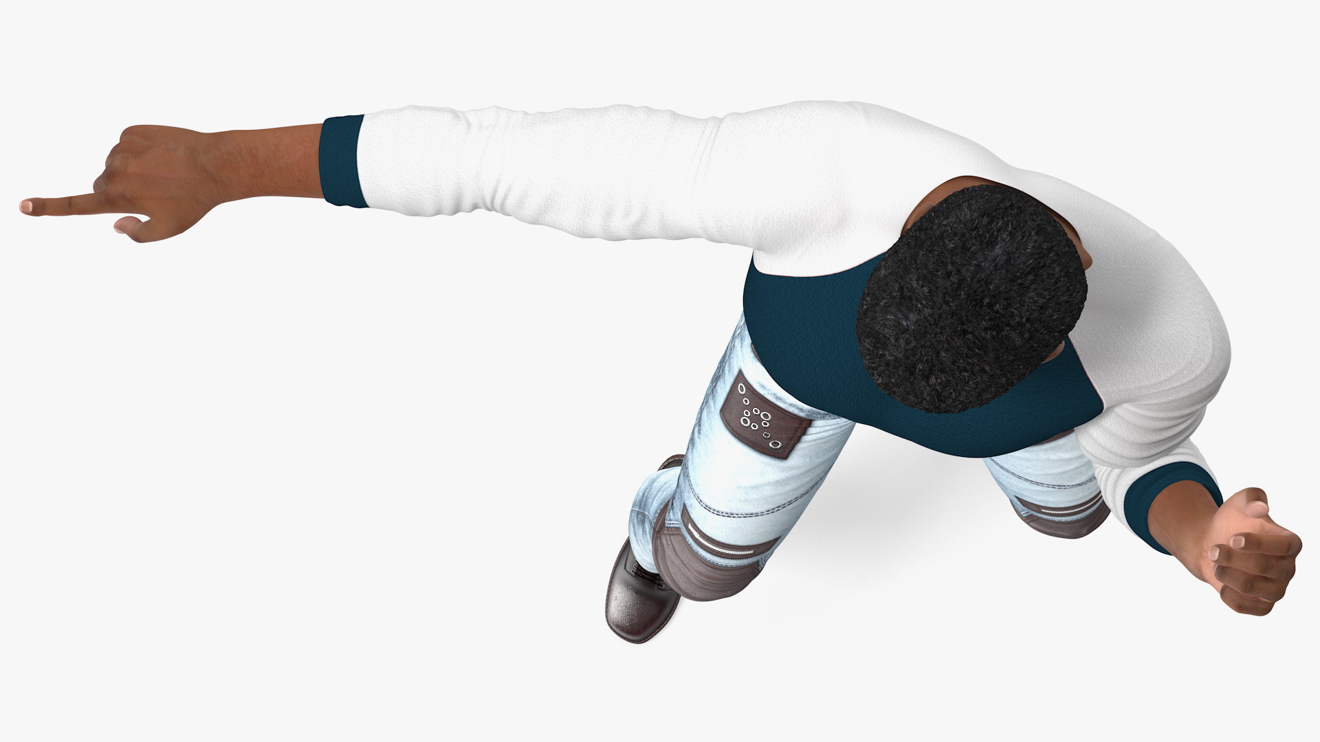 3D model Light Skin City Style Man
