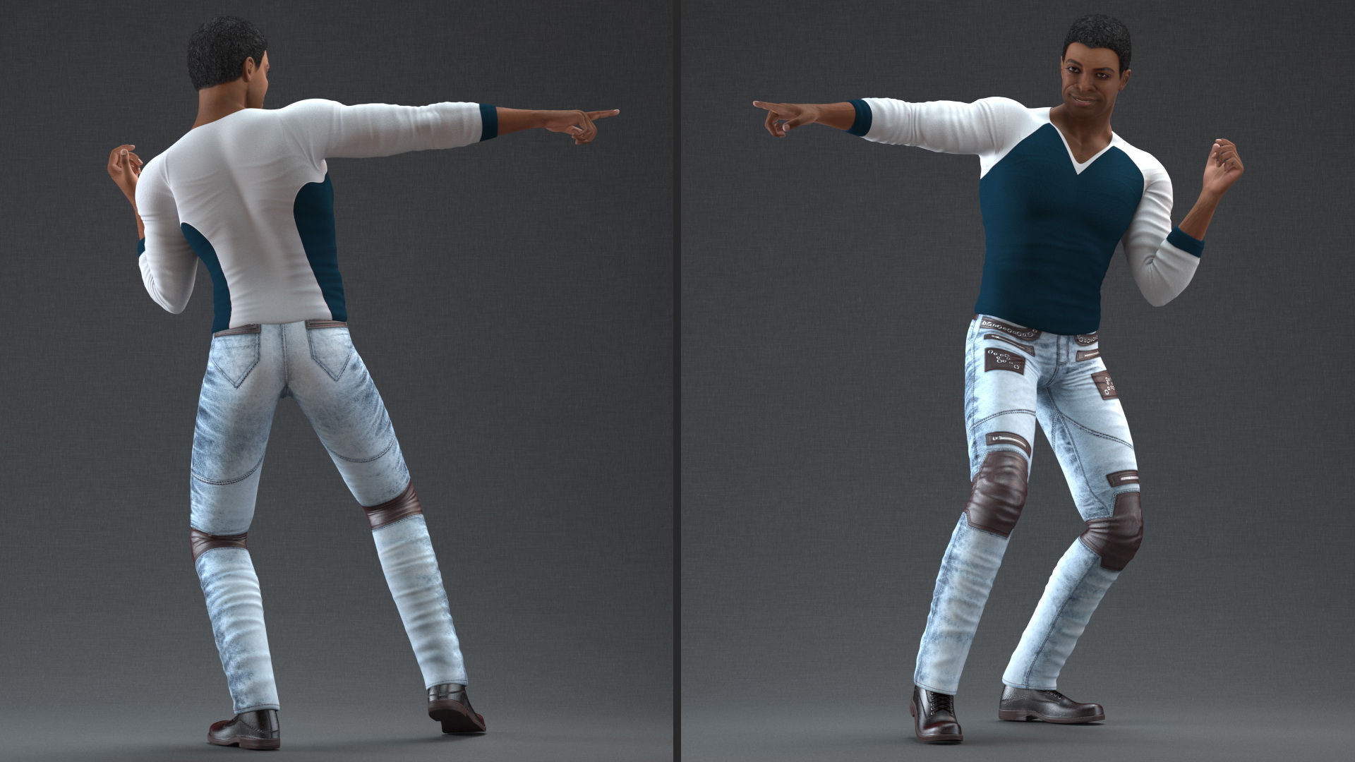 3D model Light Skin City Style Man