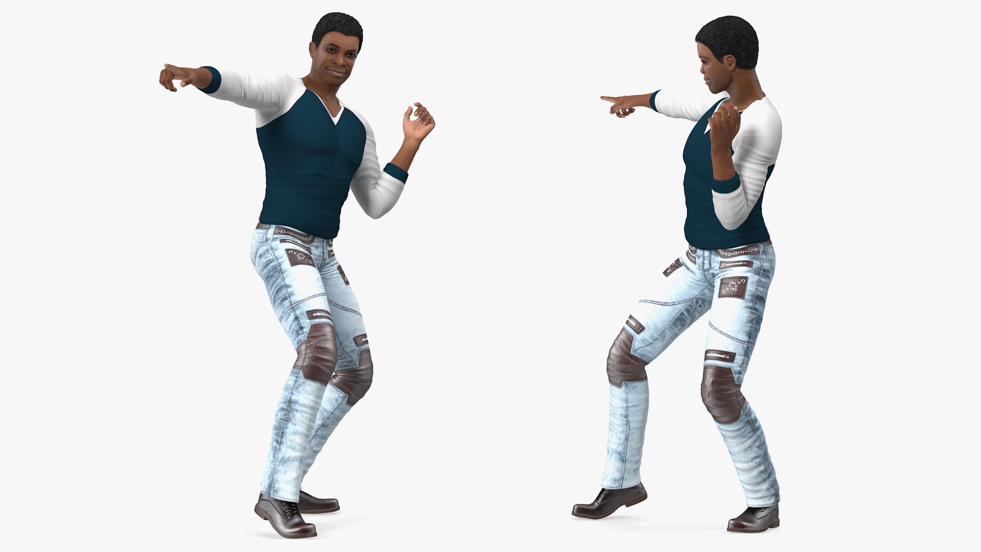 3D model Light Skin City Style Man