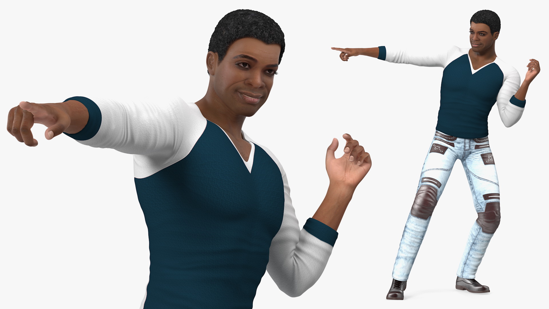 3D model Light Skin City Style Man