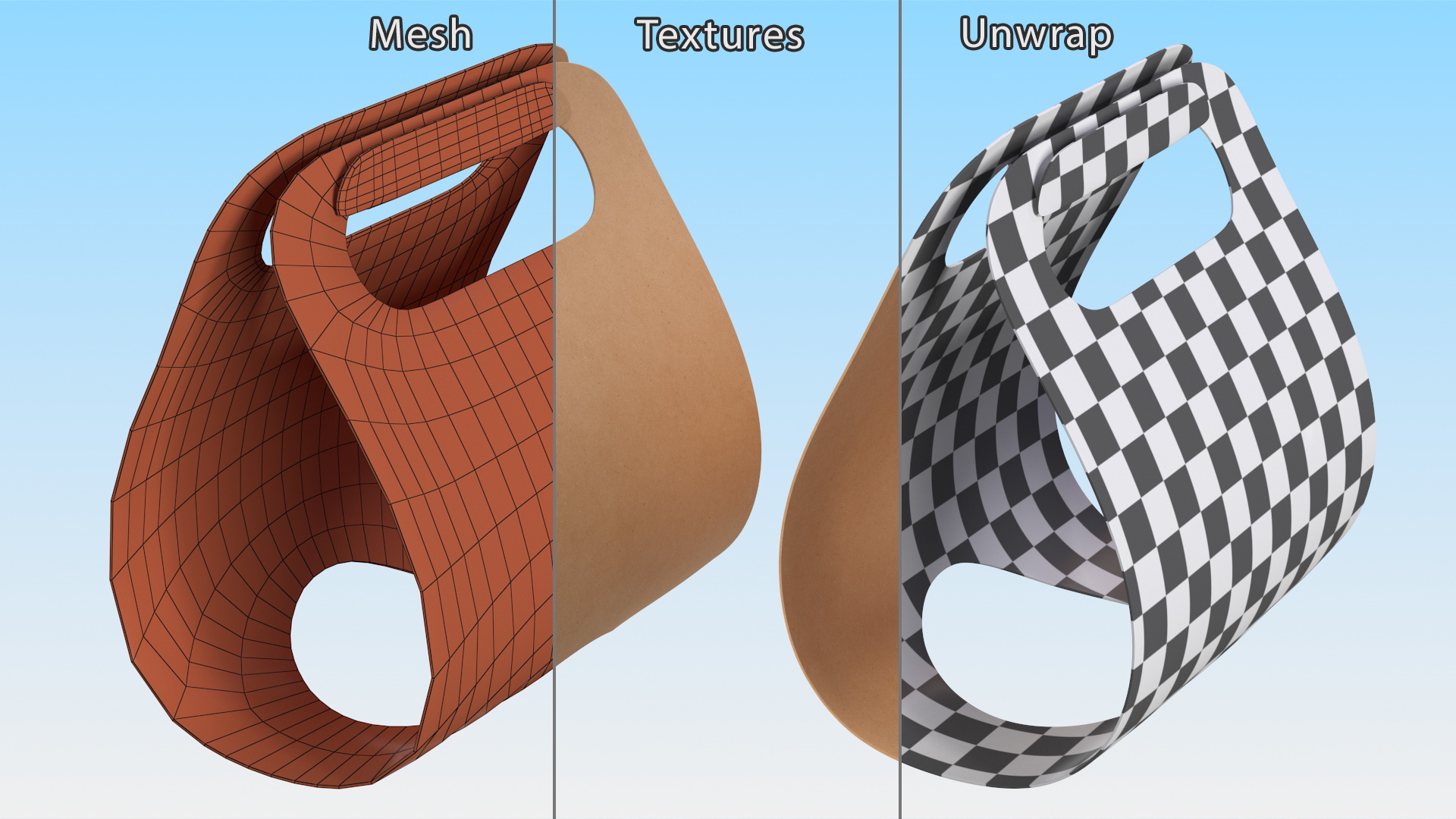 3D model Kraft Paper Take Away Cup Holder One Cup