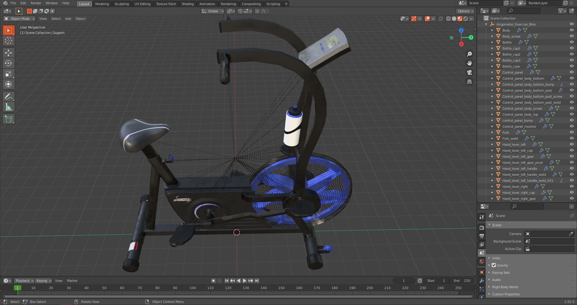Airgometer Exercise Bike 3D model