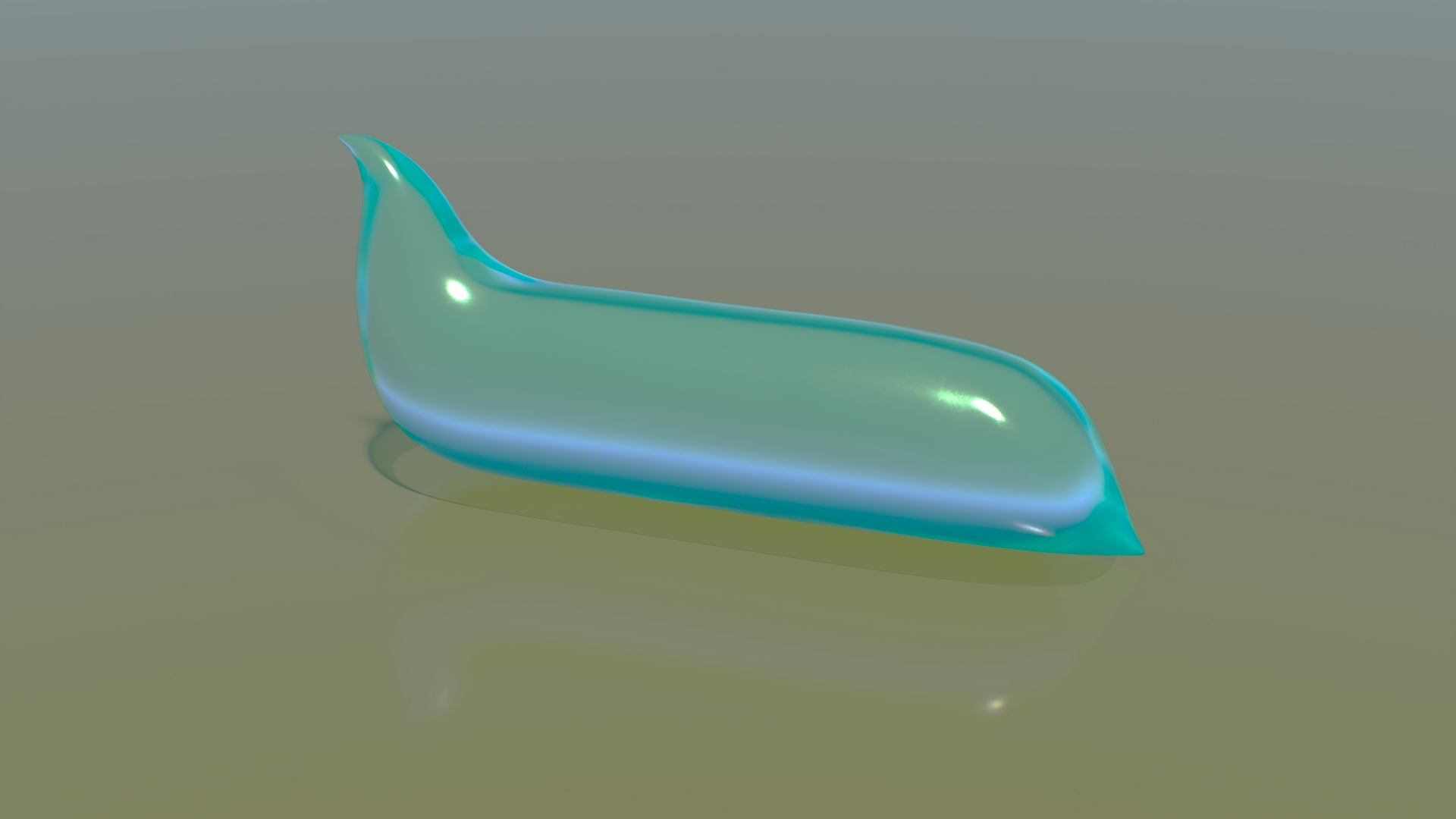 Squeezed Toothpaste Blue 3D model