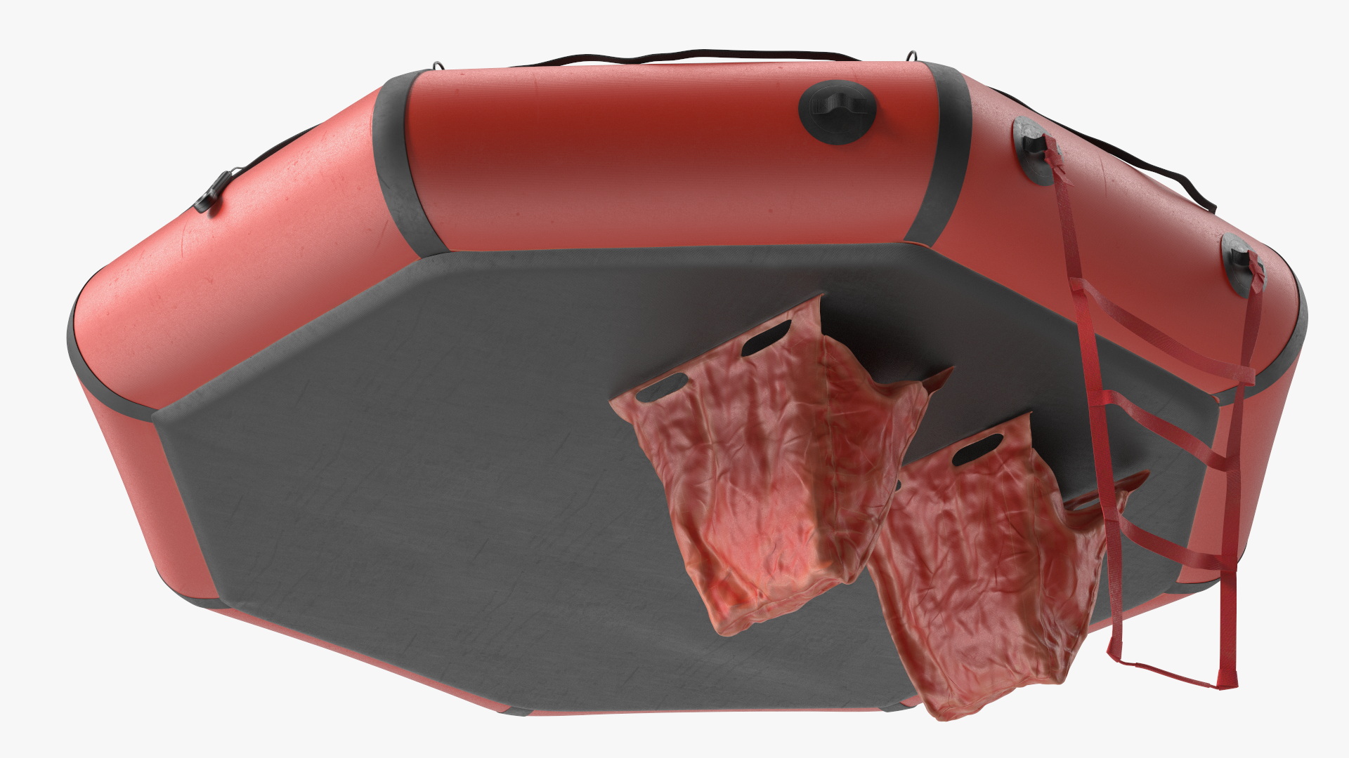 Advanced Life Raft with Extras Red 3D model