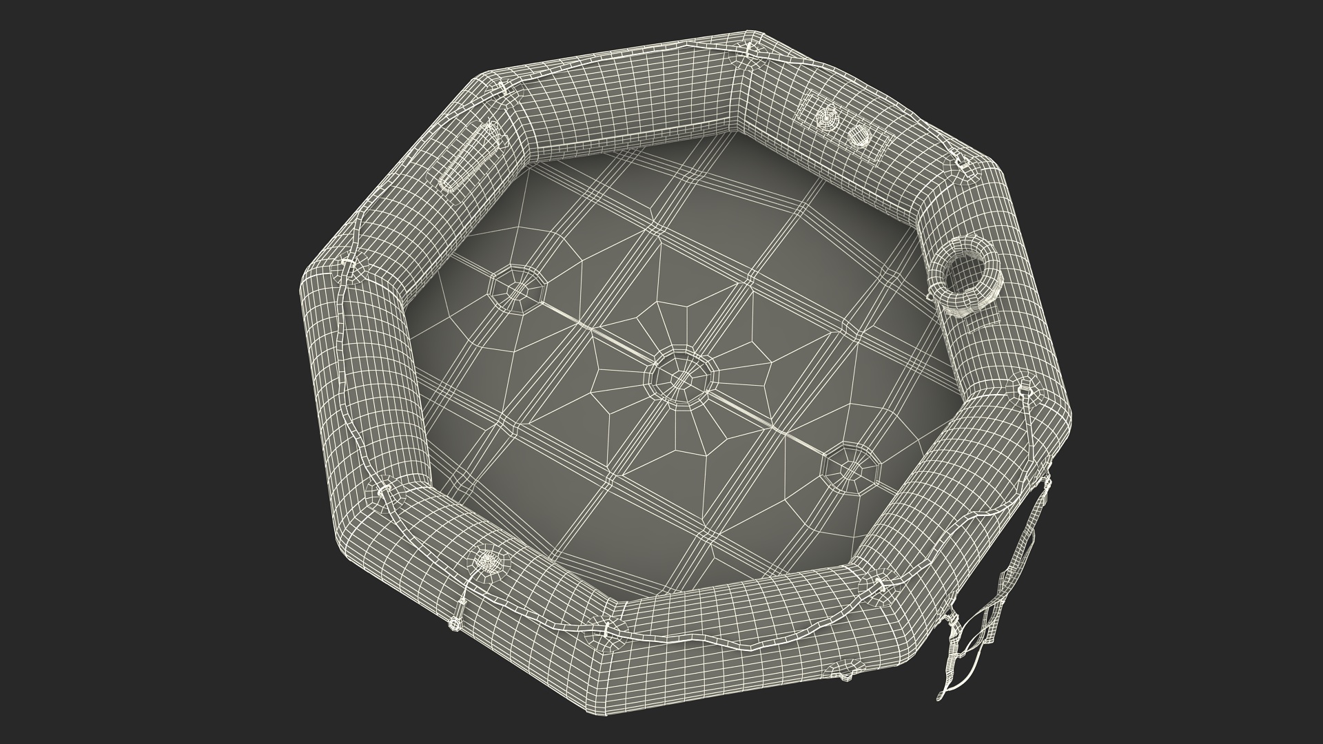 Advanced Life Raft with Extras Red 3D model