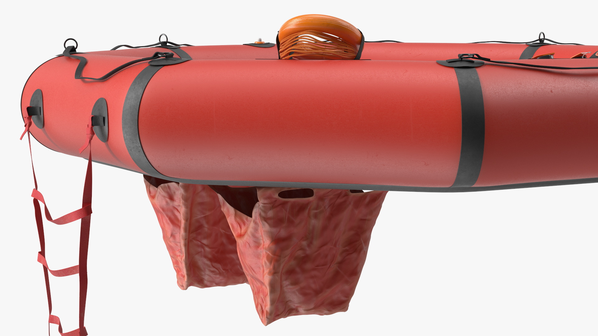 Advanced Life Raft with Extras Red 3D model