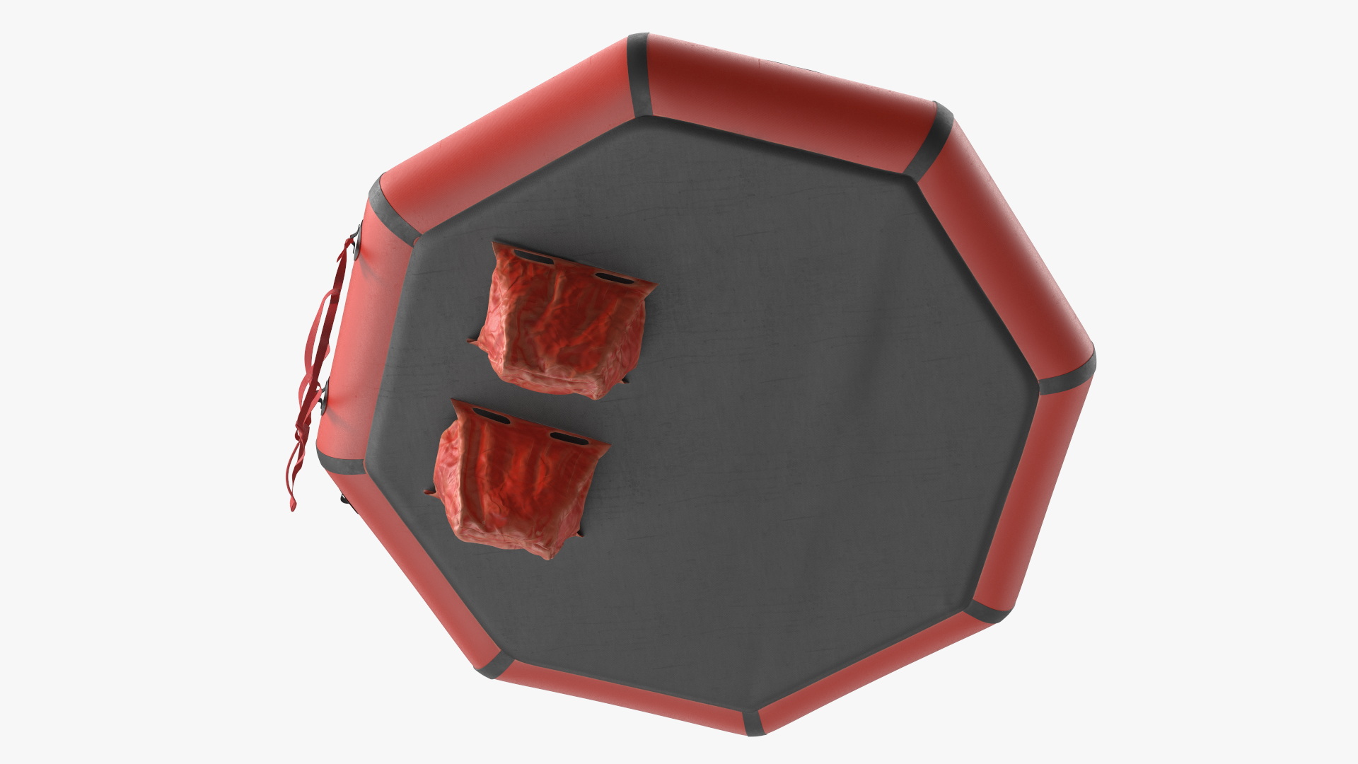 Advanced Life Raft with Extras Red 3D model