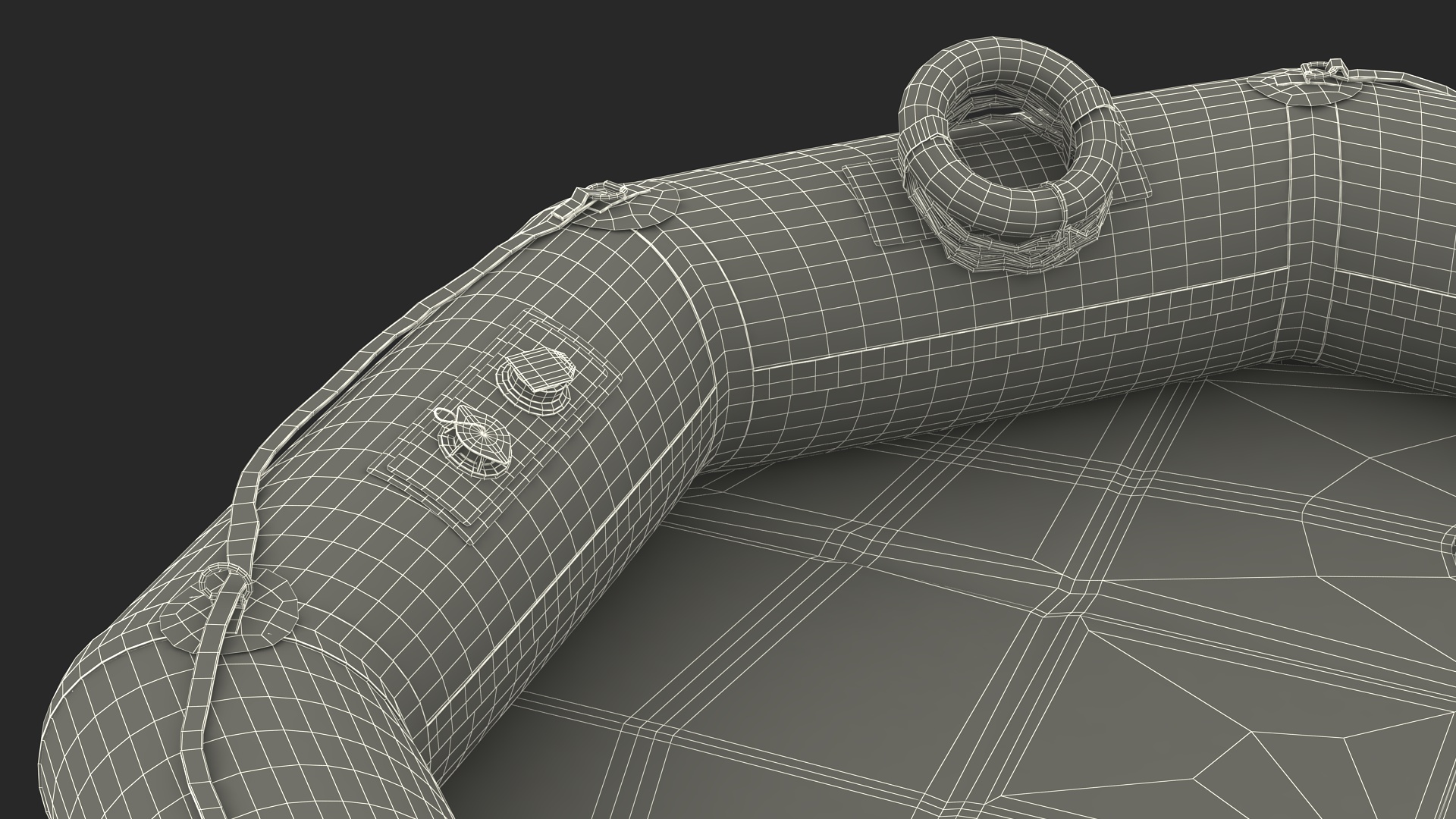 Advanced Life Raft with Extras Red 3D model