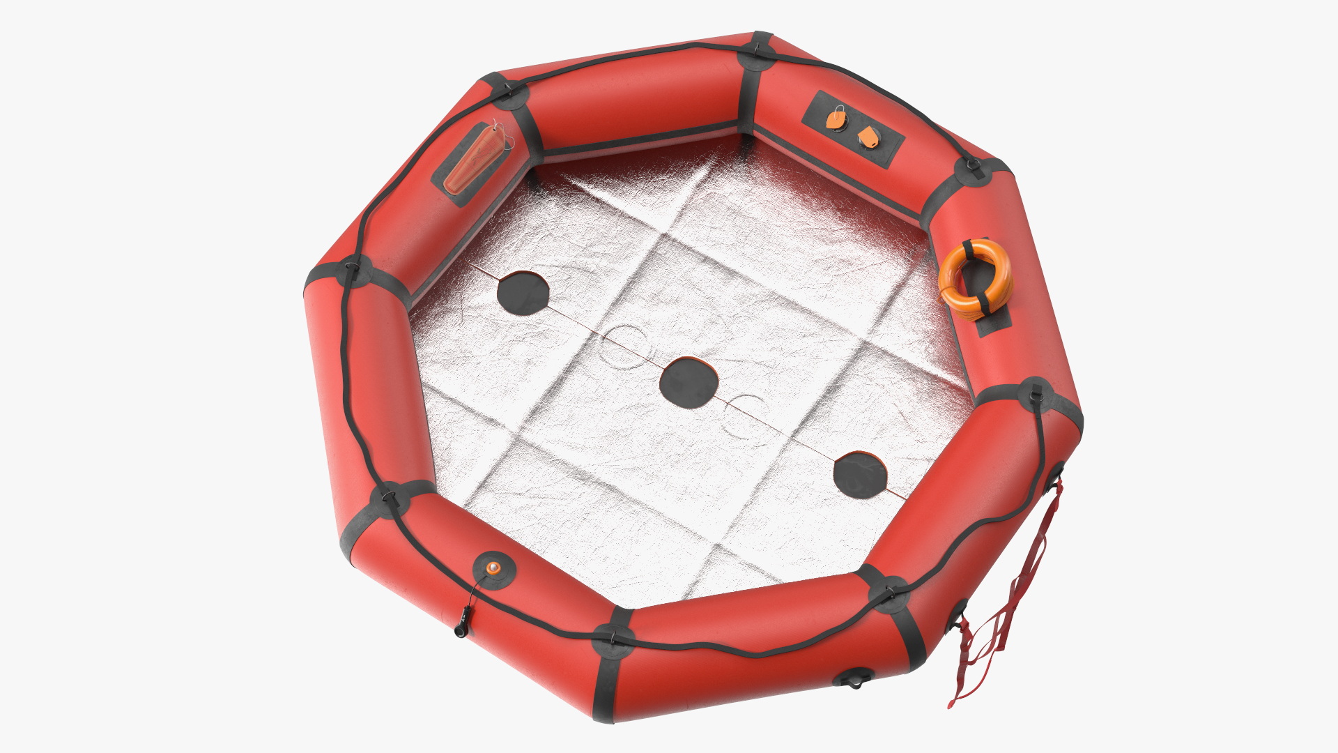 Advanced Life Raft with Extras Red 3D model