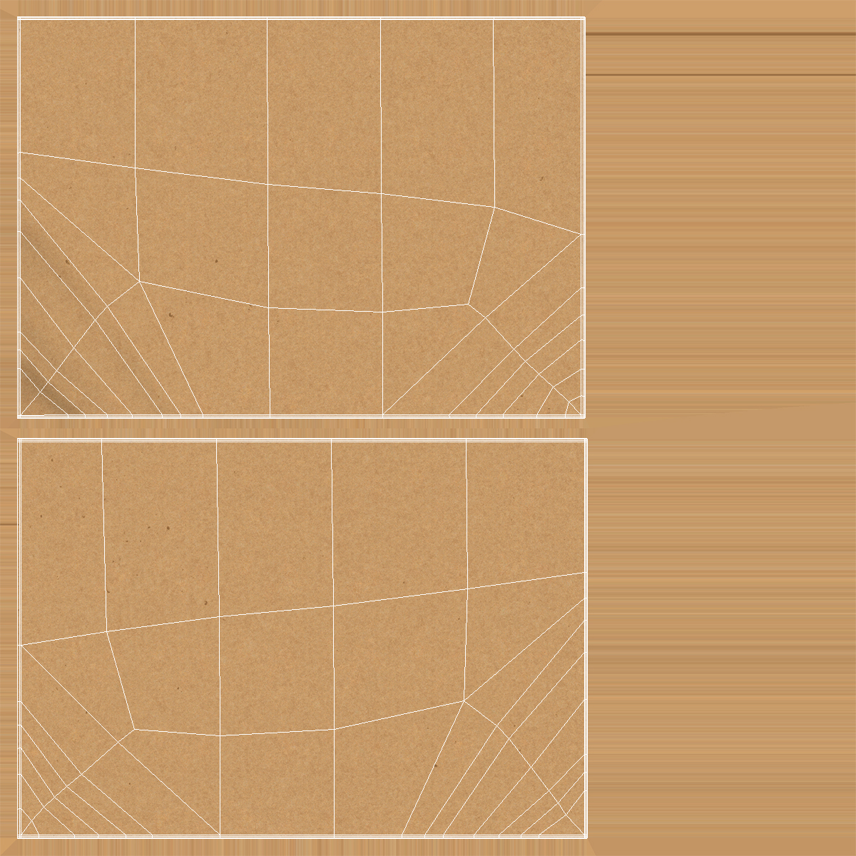 3D Brown Paper with Curled Corners