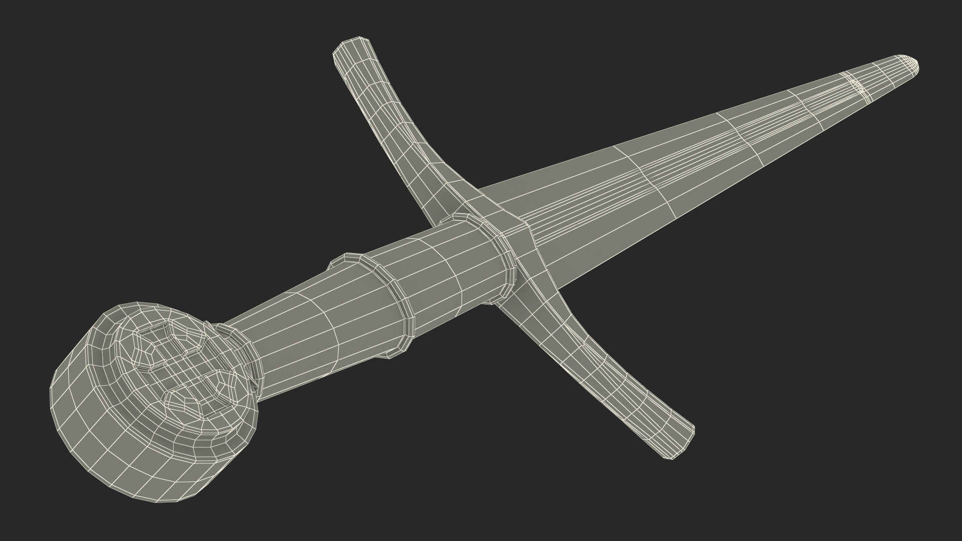 Crusader Knight Templar with Sword 3D model