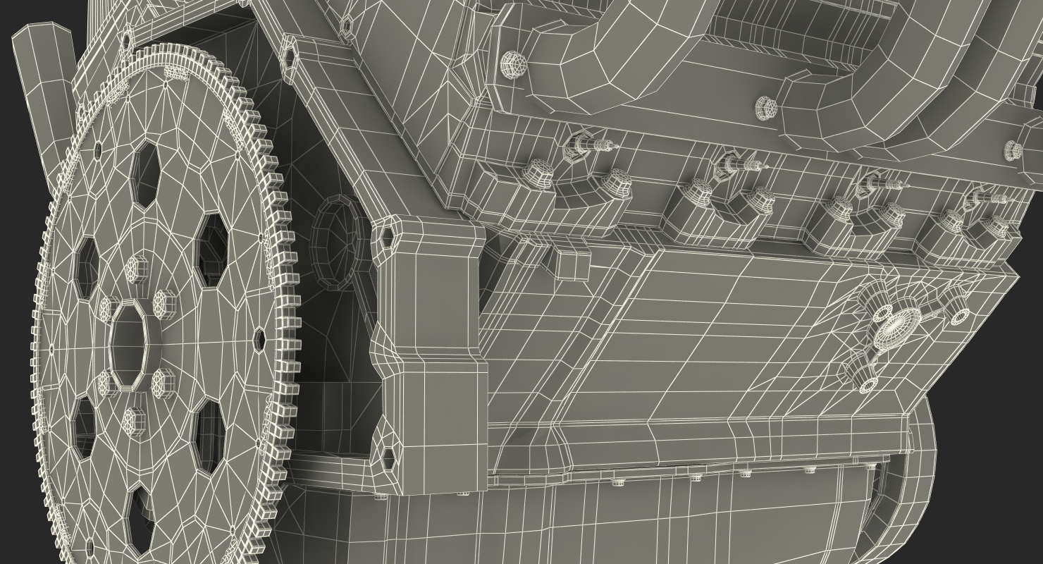 3D V8 Car Engine model
