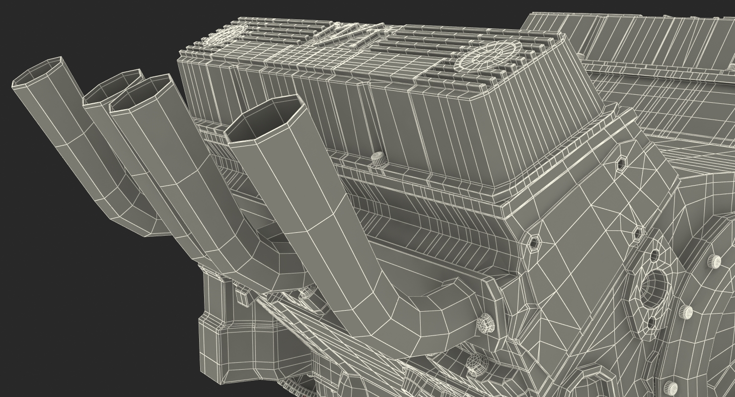 3D V8 Car Engine model