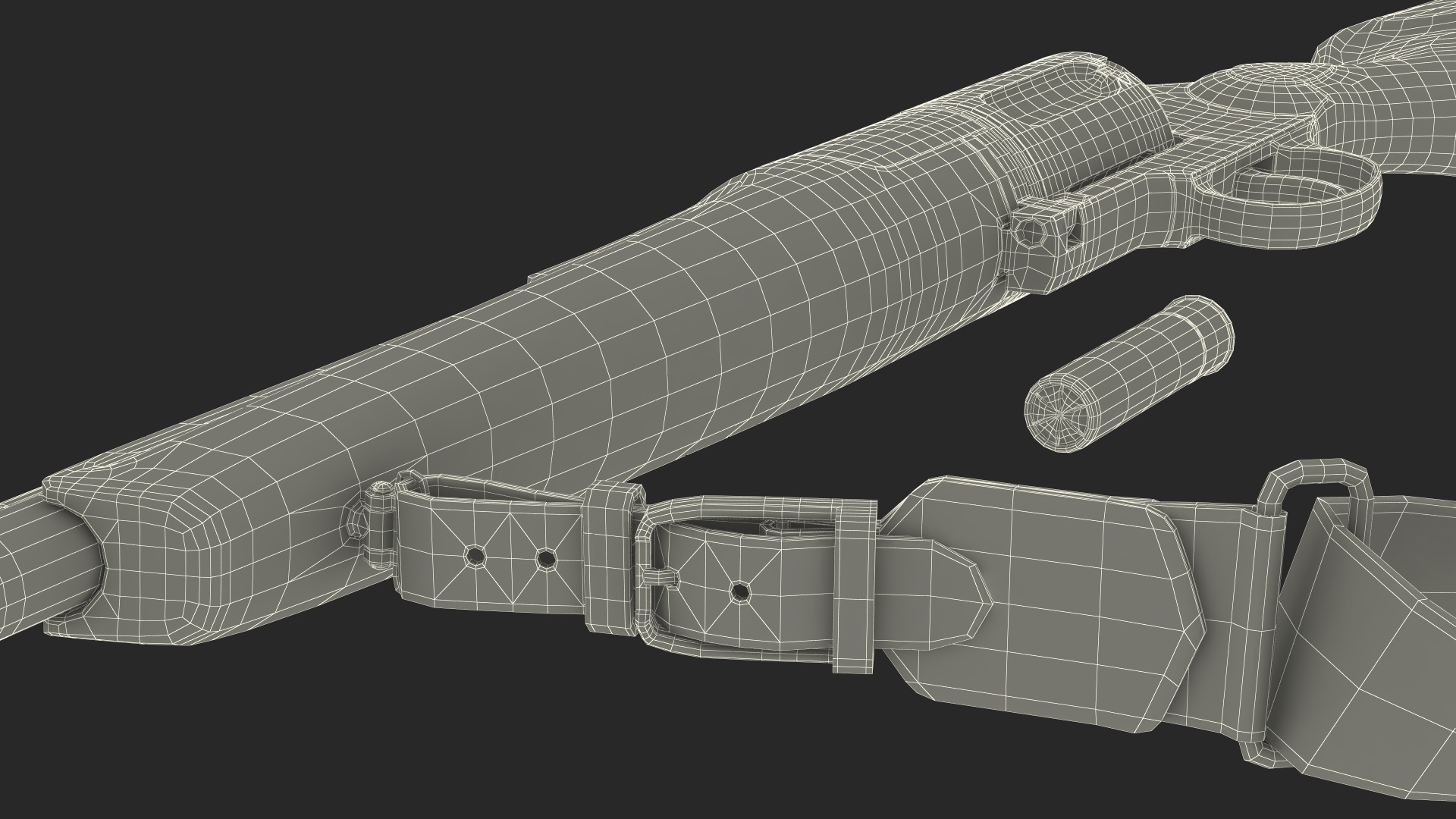 3D MTs-255 Revolving Hunting Rifle Wood Old Rigged for Maya