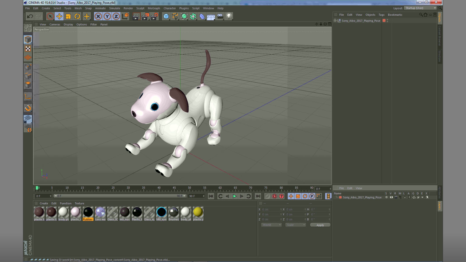Sony Aibo 2017 Playing Pose 3D
