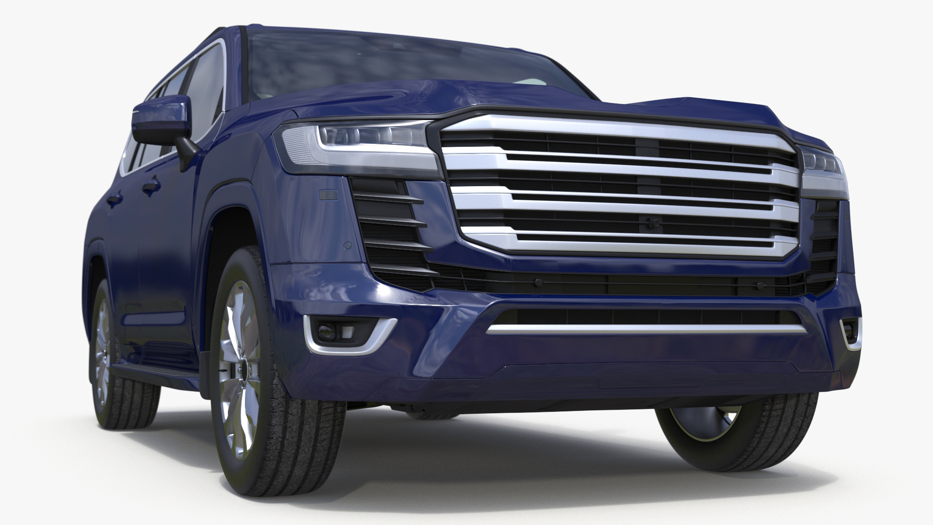 3D Dark Blue SUV model