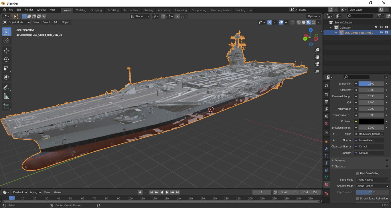 USS Gerald Ford CVN 78 3D