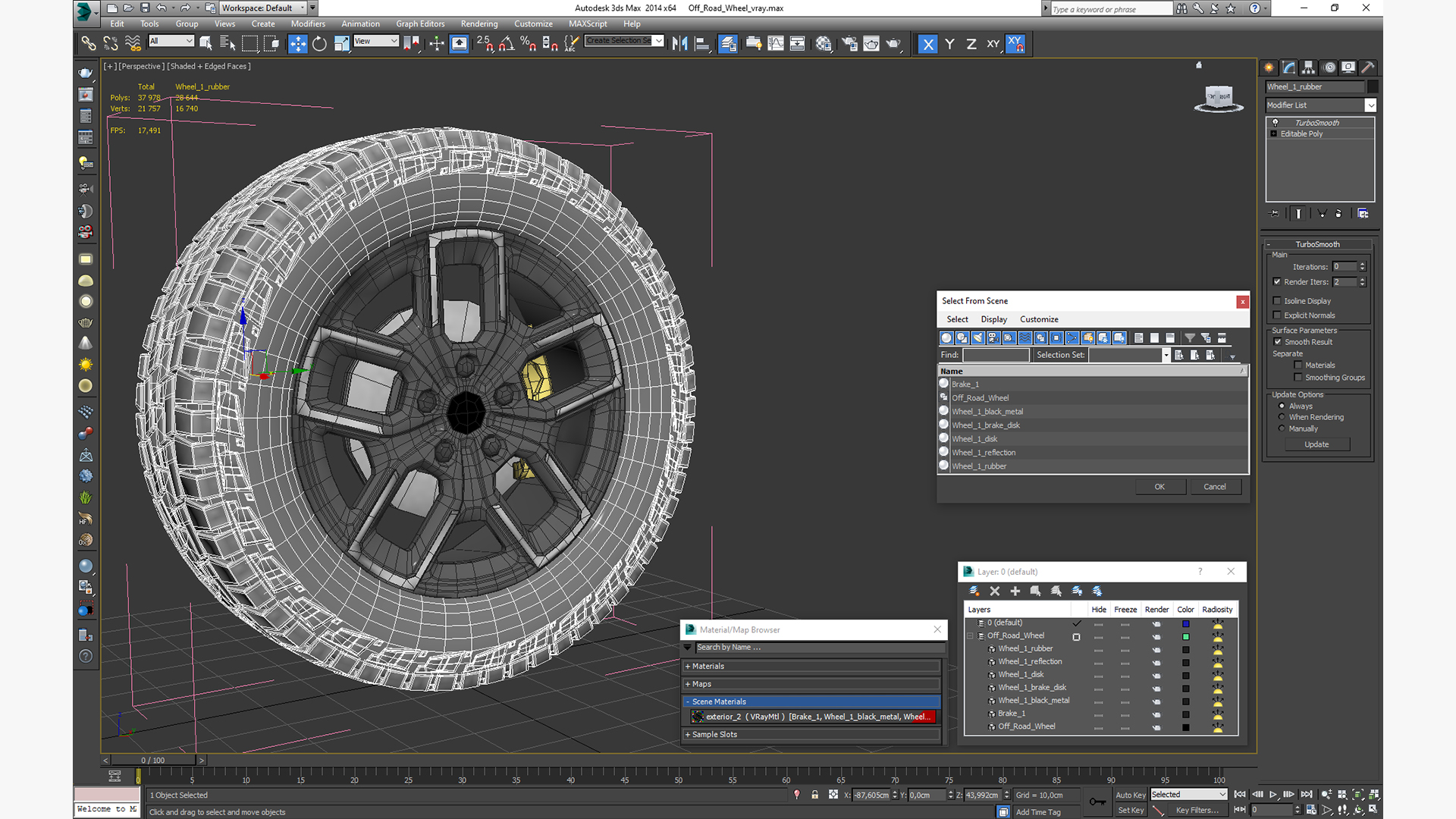 Off Road Wheel 3D model
