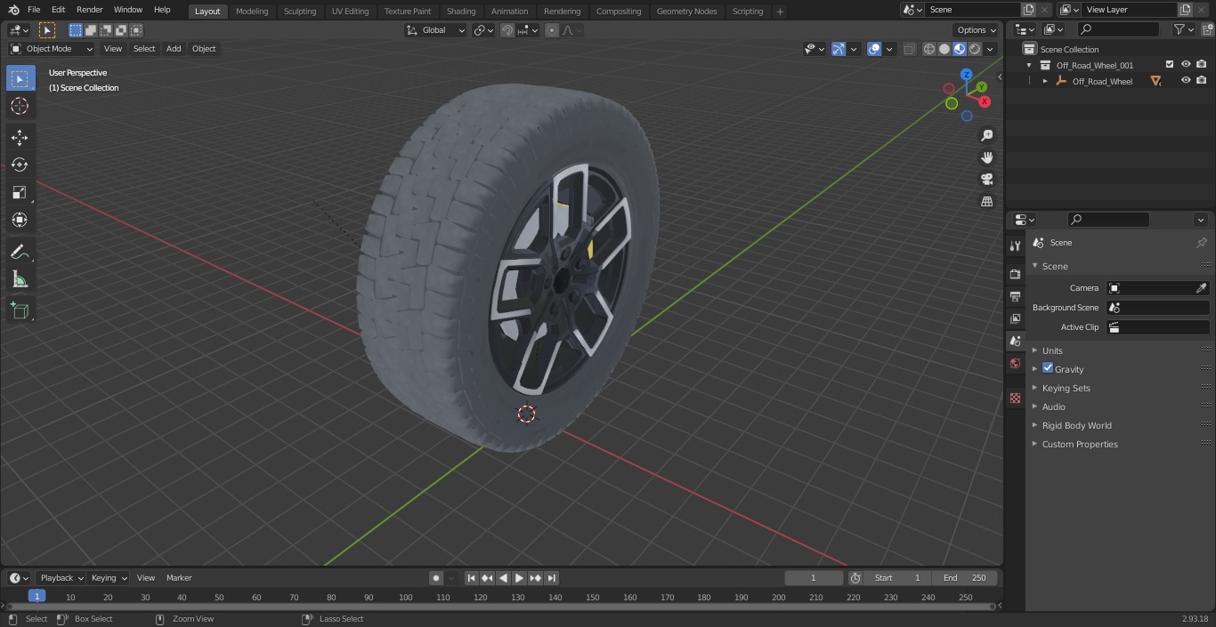 Off Road Wheel 3D model