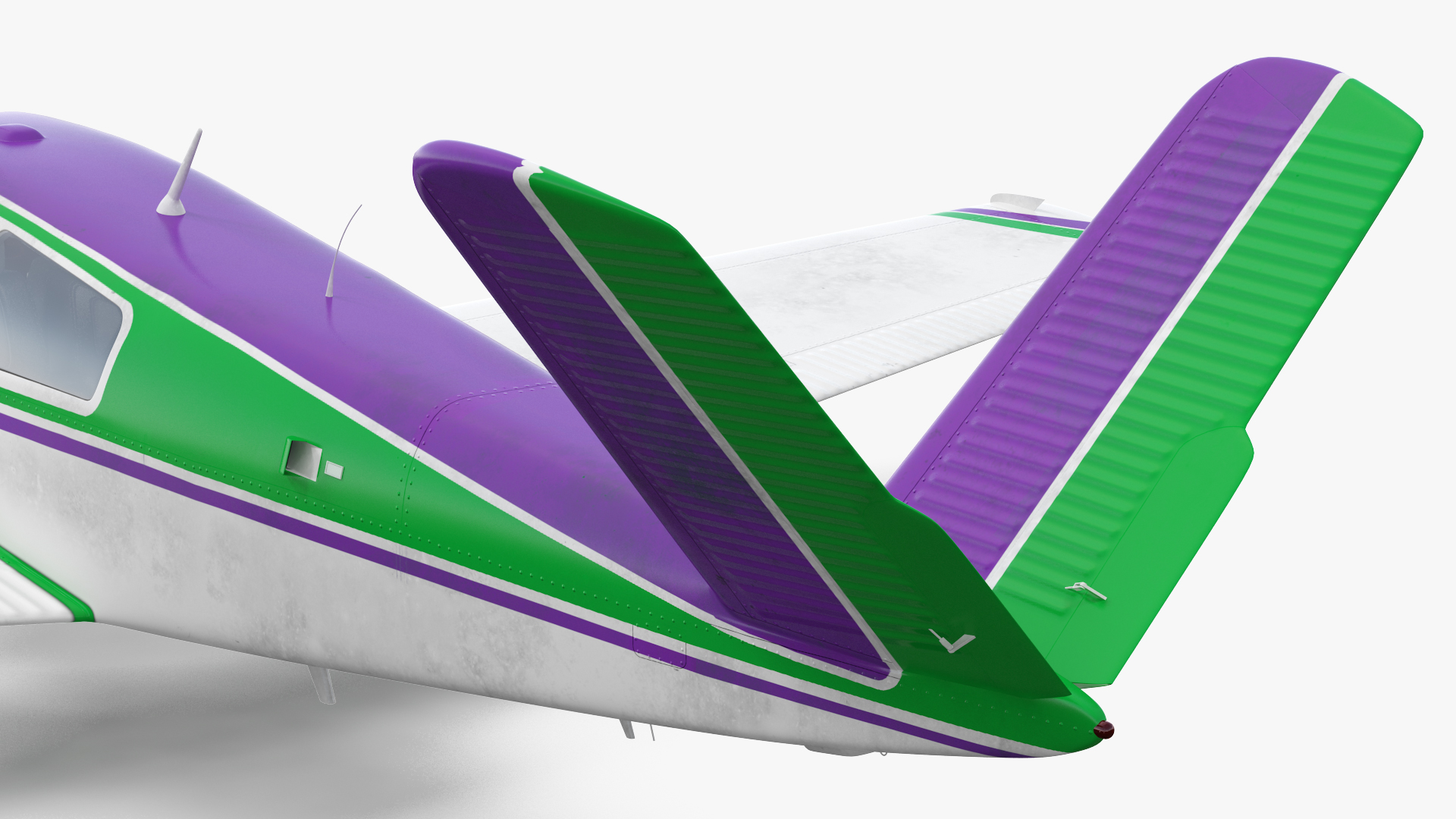 3D model Single Engined Aircraft V Tail