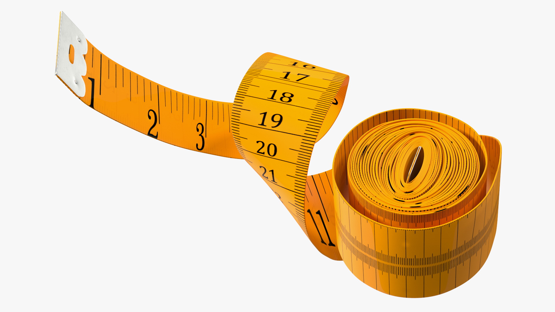 3D Orange Measuring Tape
