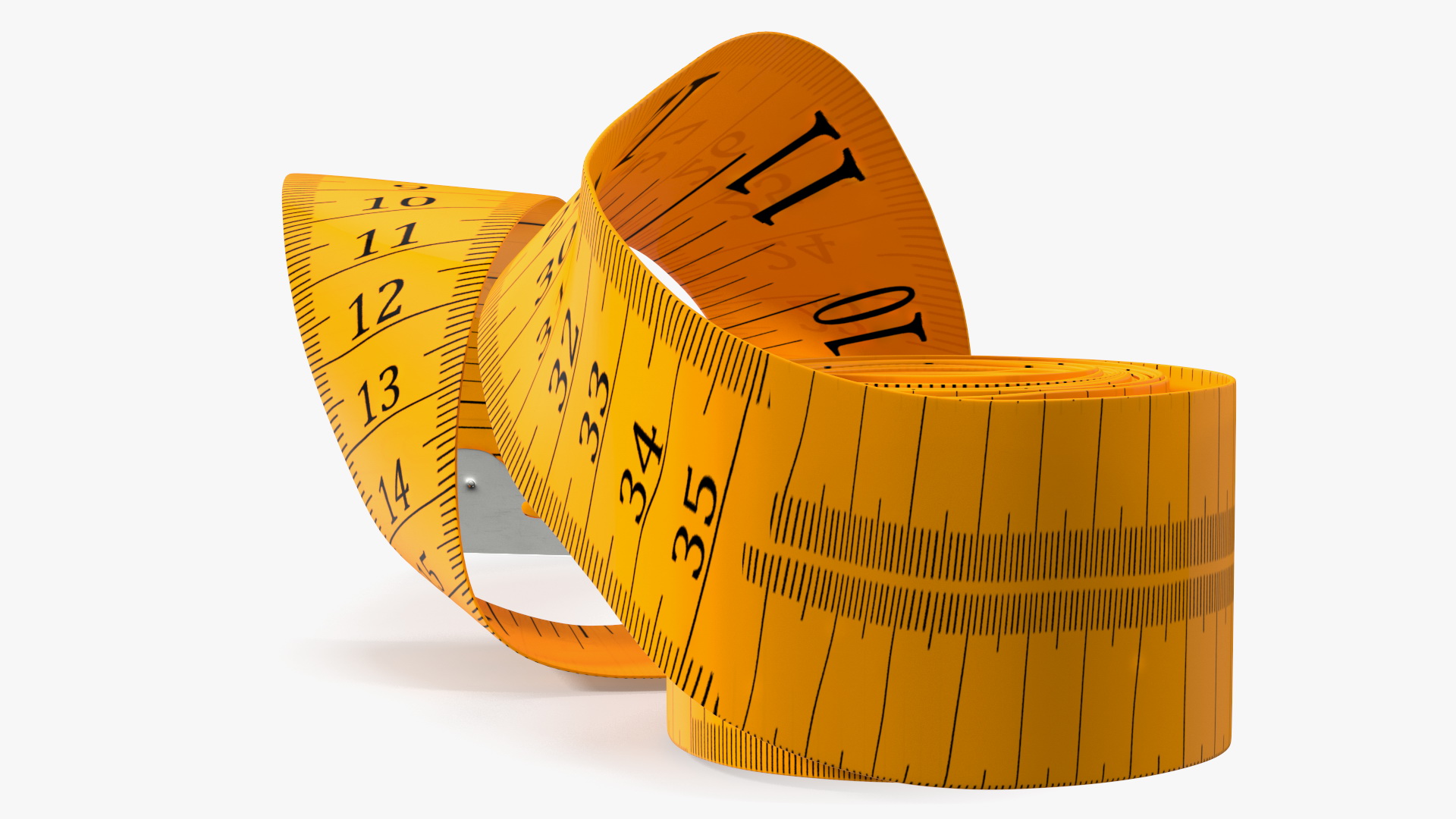 3D Orange Measuring Tape