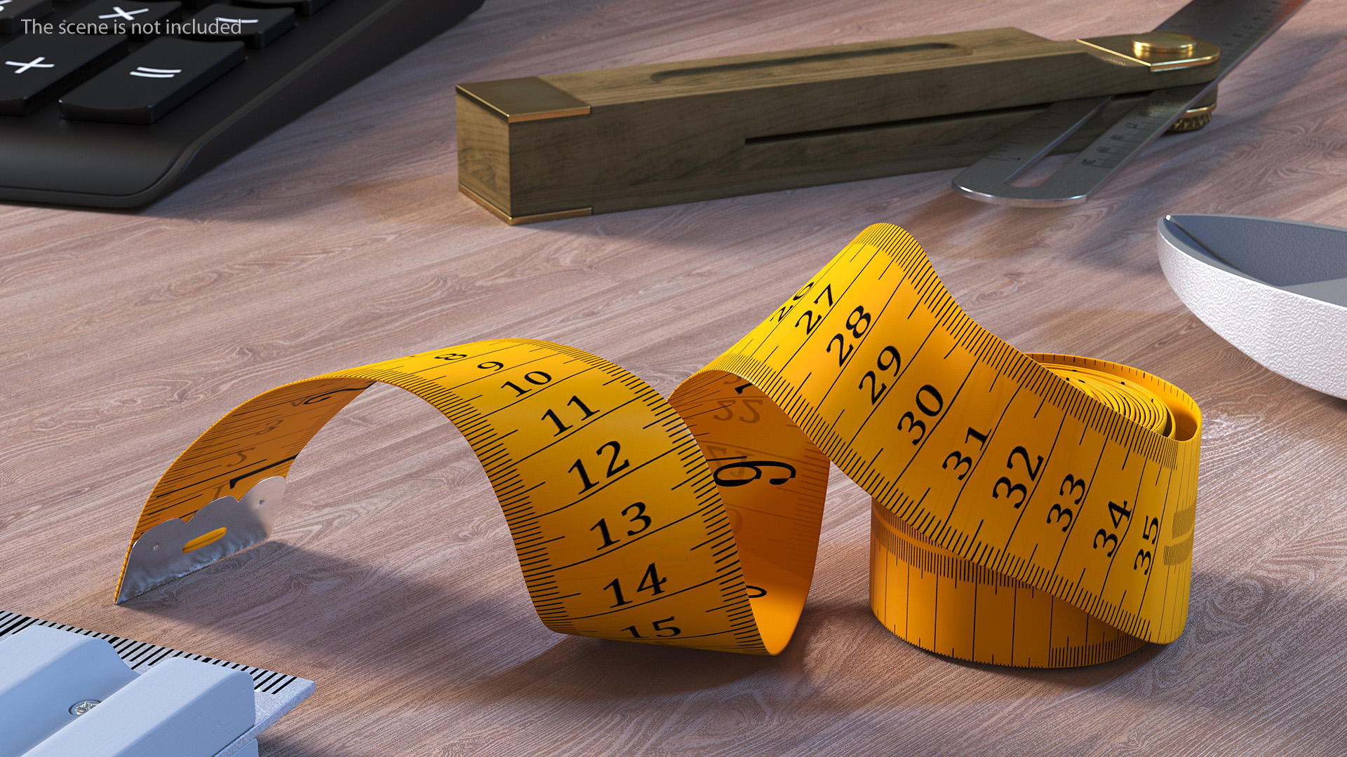 3D Orange Measuring Tape
