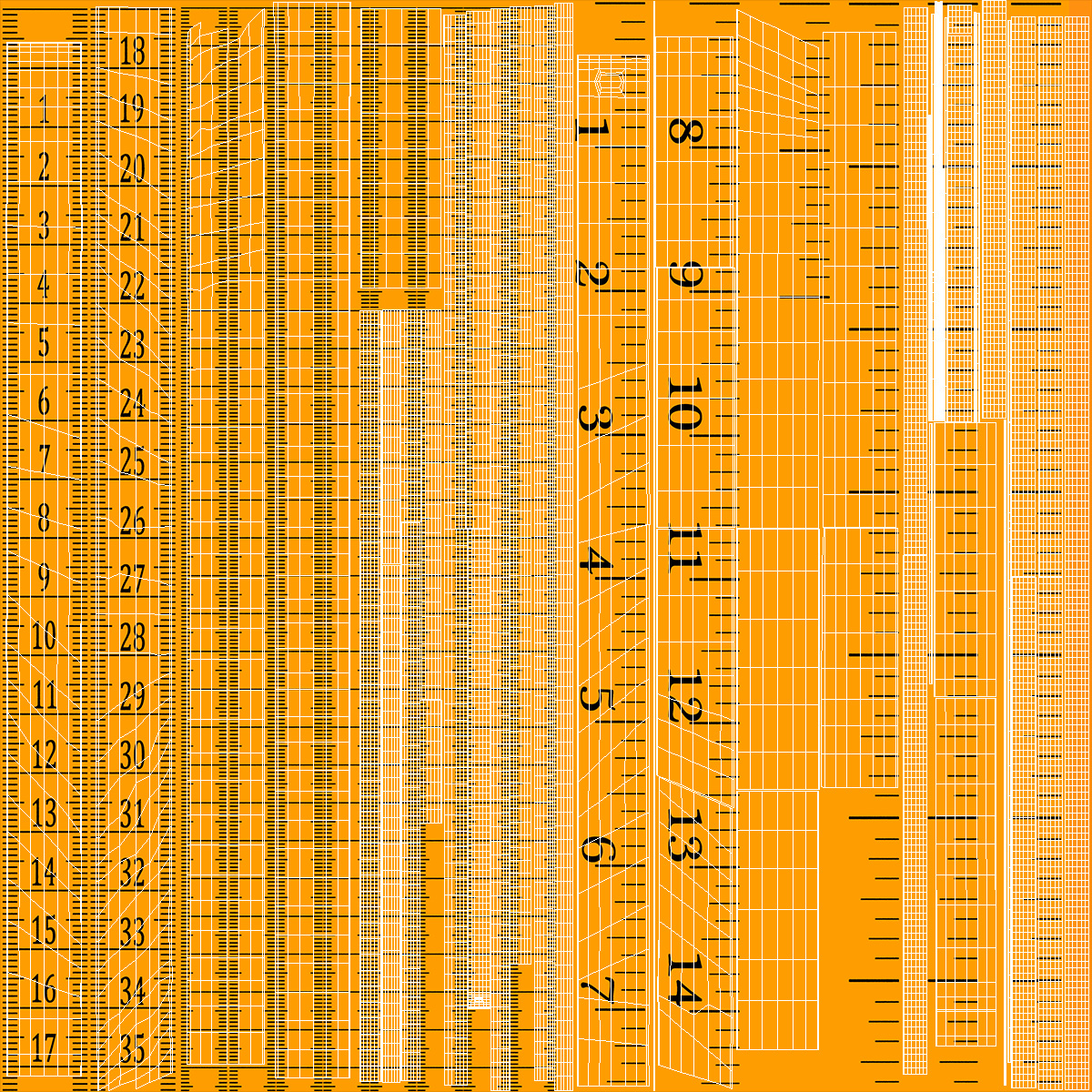 3D Orange Measuring Tape