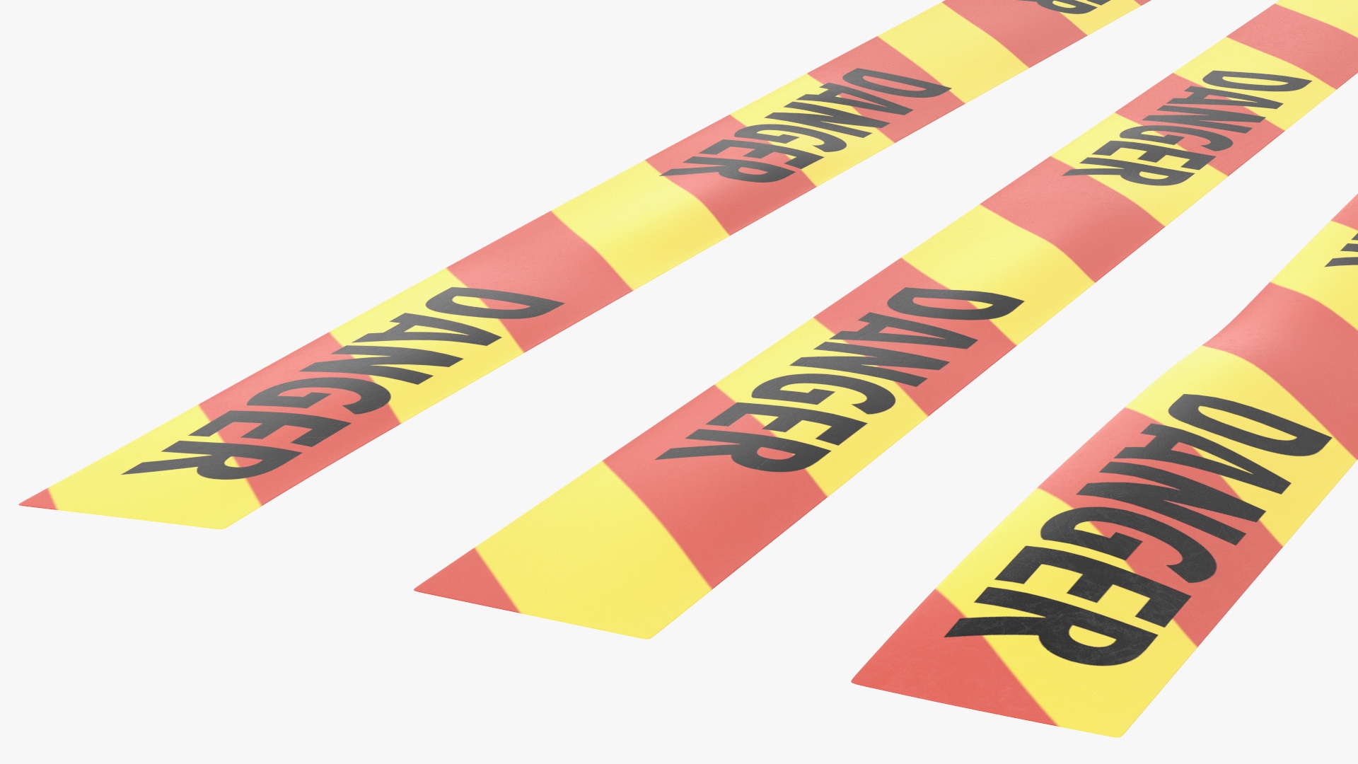 3D Barricade Tape Danger Yellow and Red