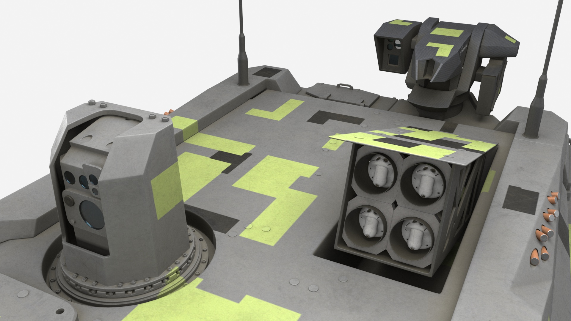 3D model Rheinmetall Panther KF51 MBT Dusted