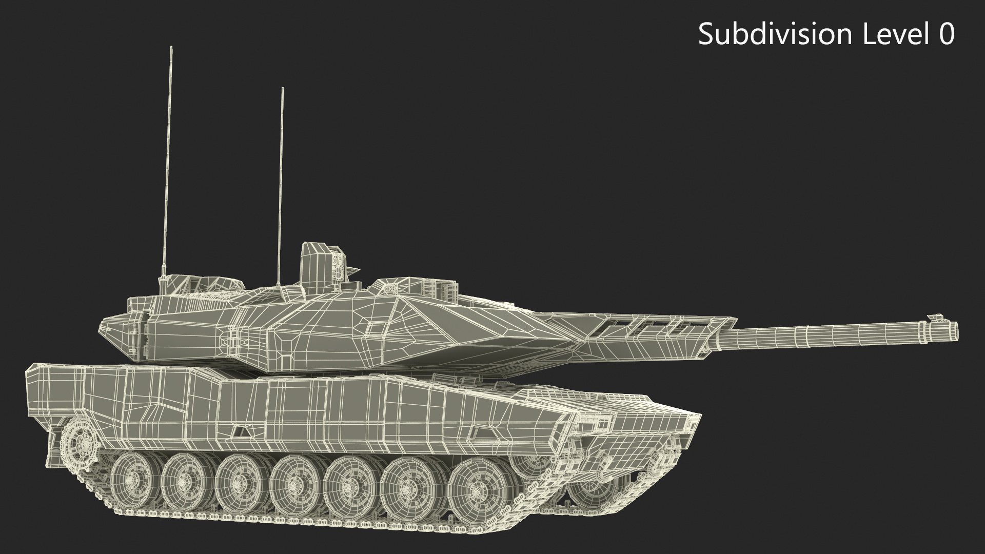 3D model Rheinmetall Panther KF51 MBT Dusted