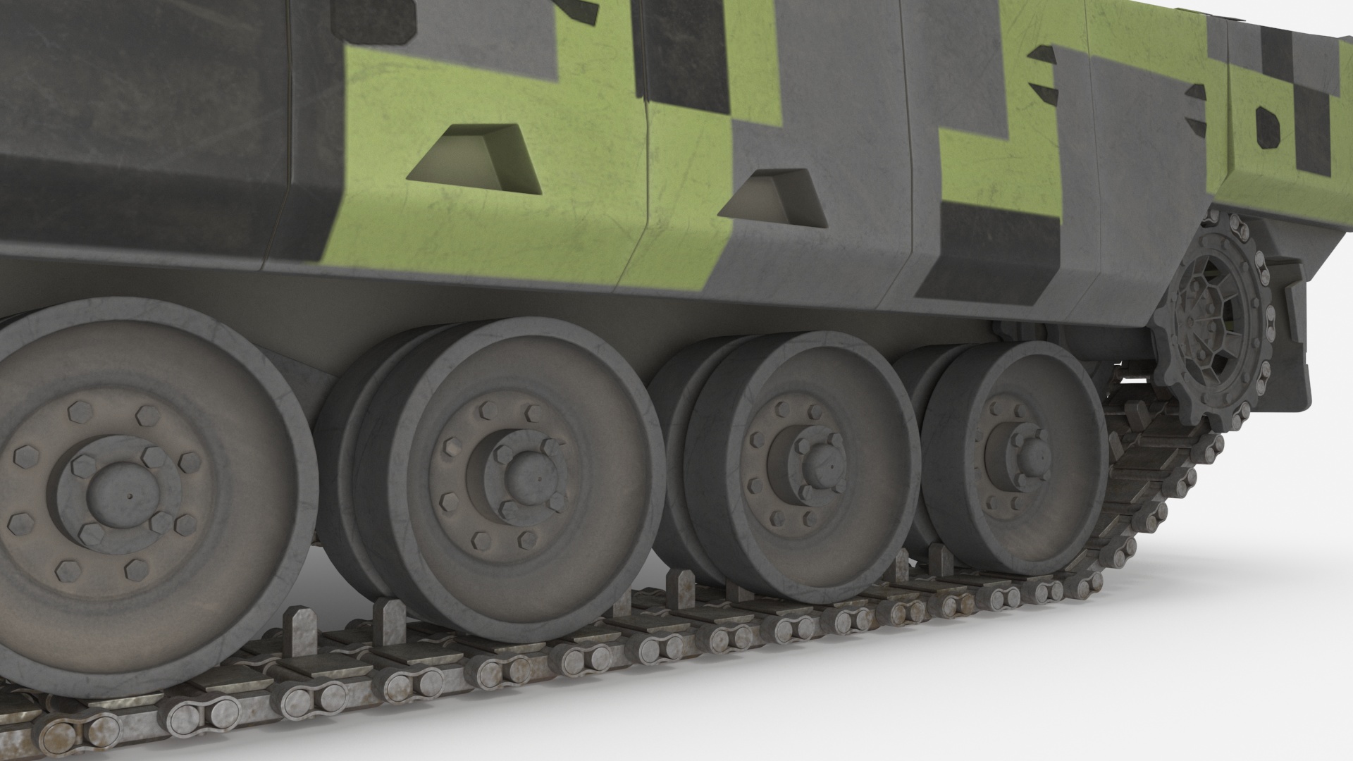 3D model Rheinmetall Panther KF51 MBT Dusted