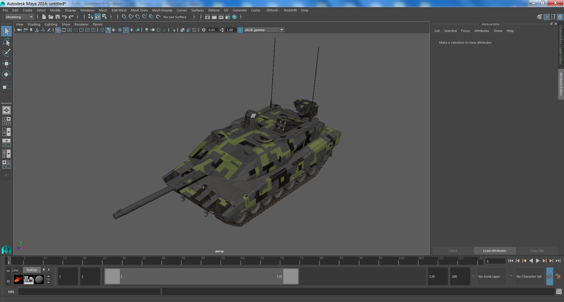 3D model Rheinmetall Panther KF51 MBT Dusted