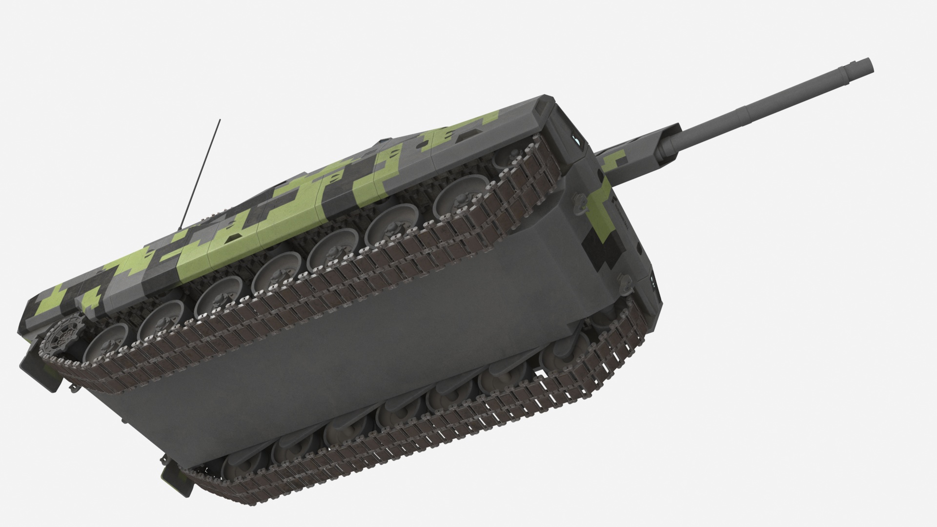 3D model Rheinmetall Panther KF51 MBT Dusted