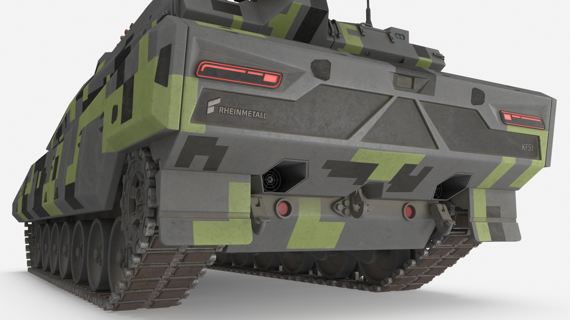 3D model Rheinmetall Panther KF51 MBT Dusted