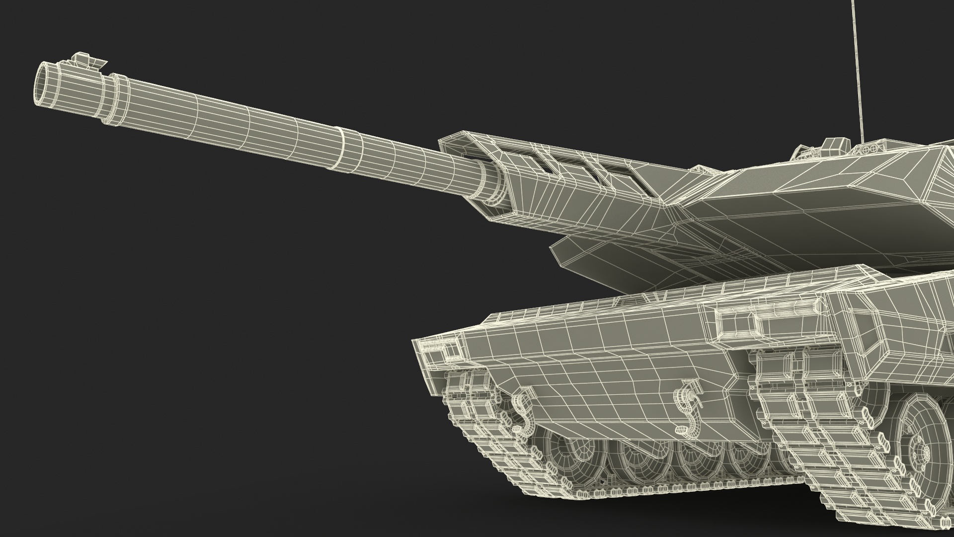 3D model Rheinmetall Panther KF51 MBT Dusted