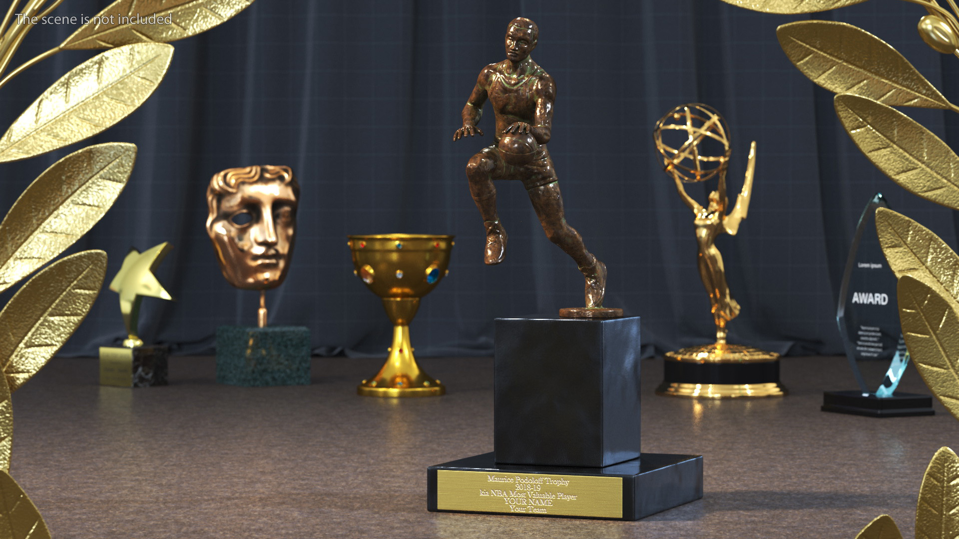 3D NBA Most Valuable Player Trophy